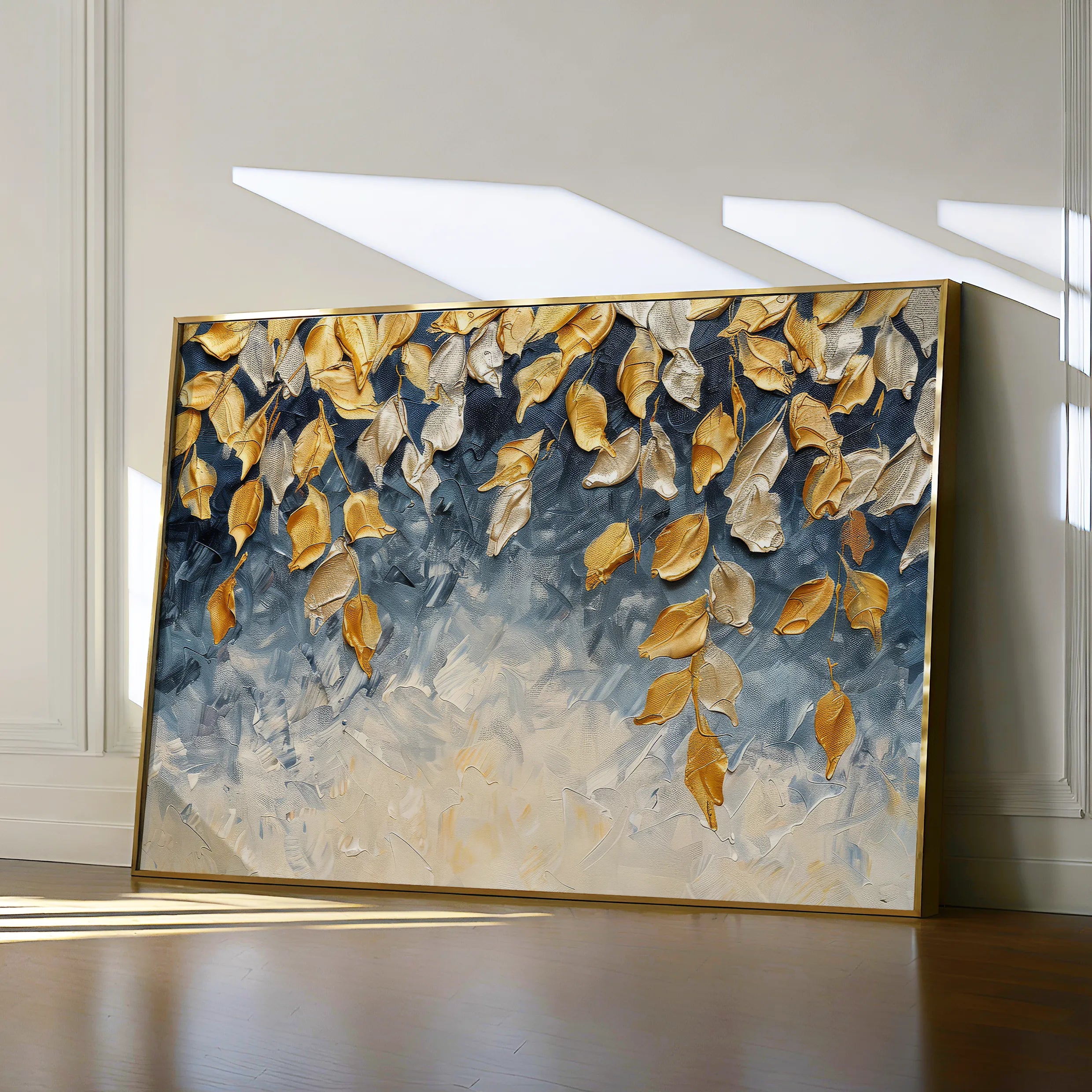 Floral 412 Canvas Art 18" x 24" / 45 x 60 cm / Black