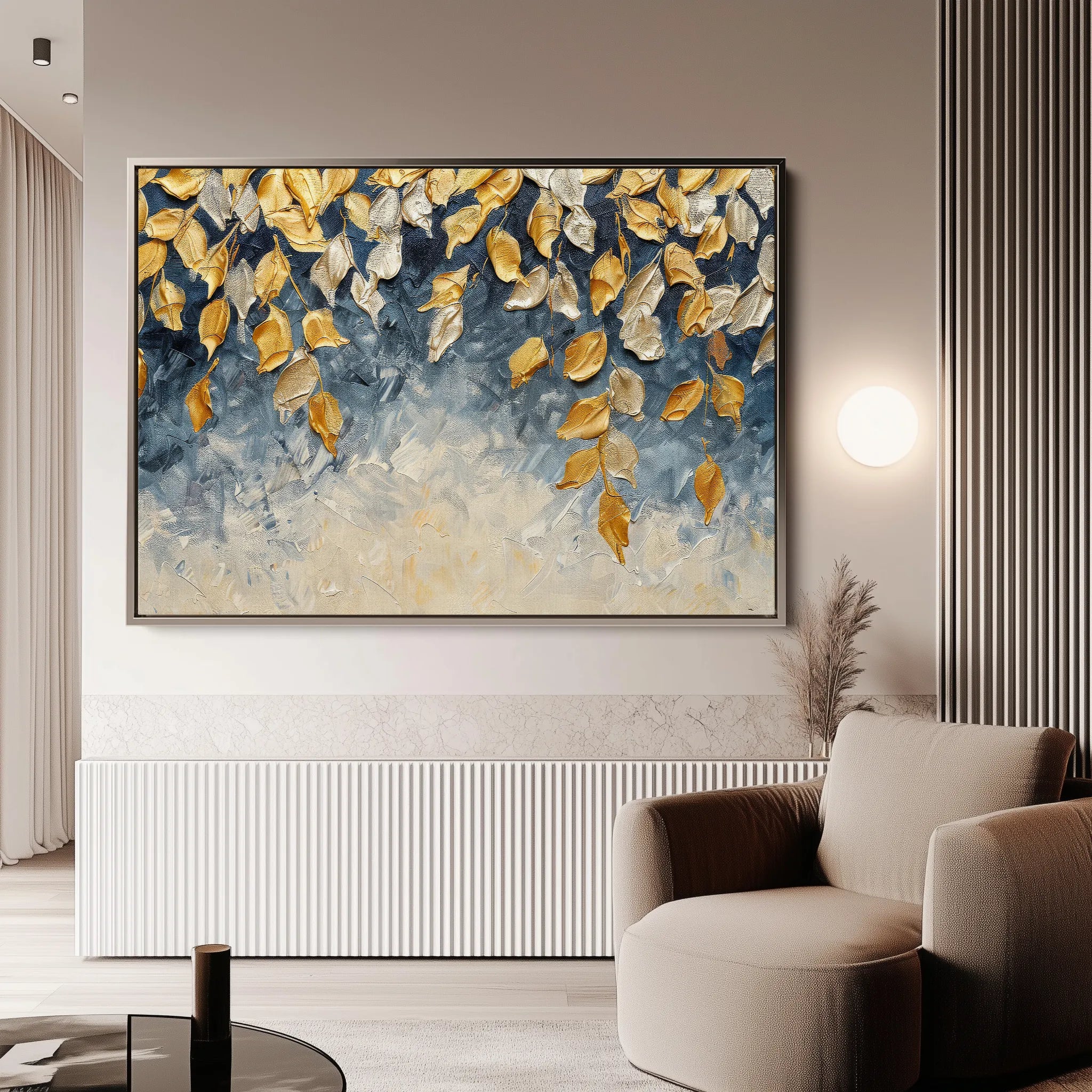 Floral 412 Canvas Art 18" x 24" / 45 x 60 cm / Black