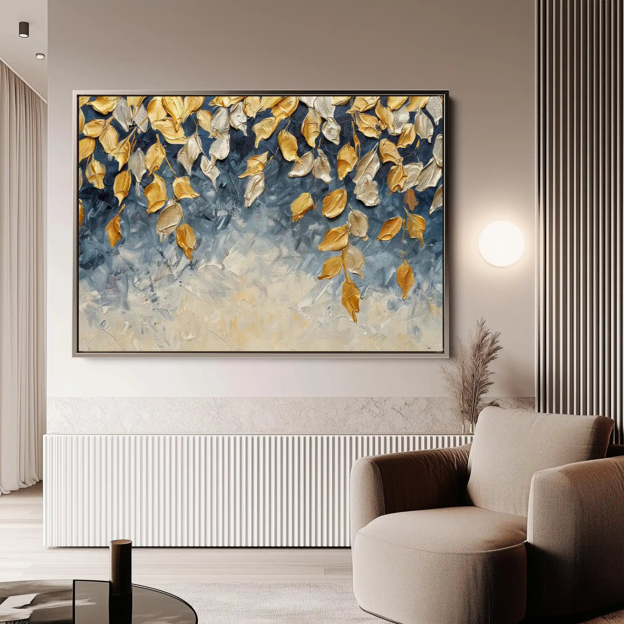 Floral 412 Canvas Art 60 x 40 cm / Black
