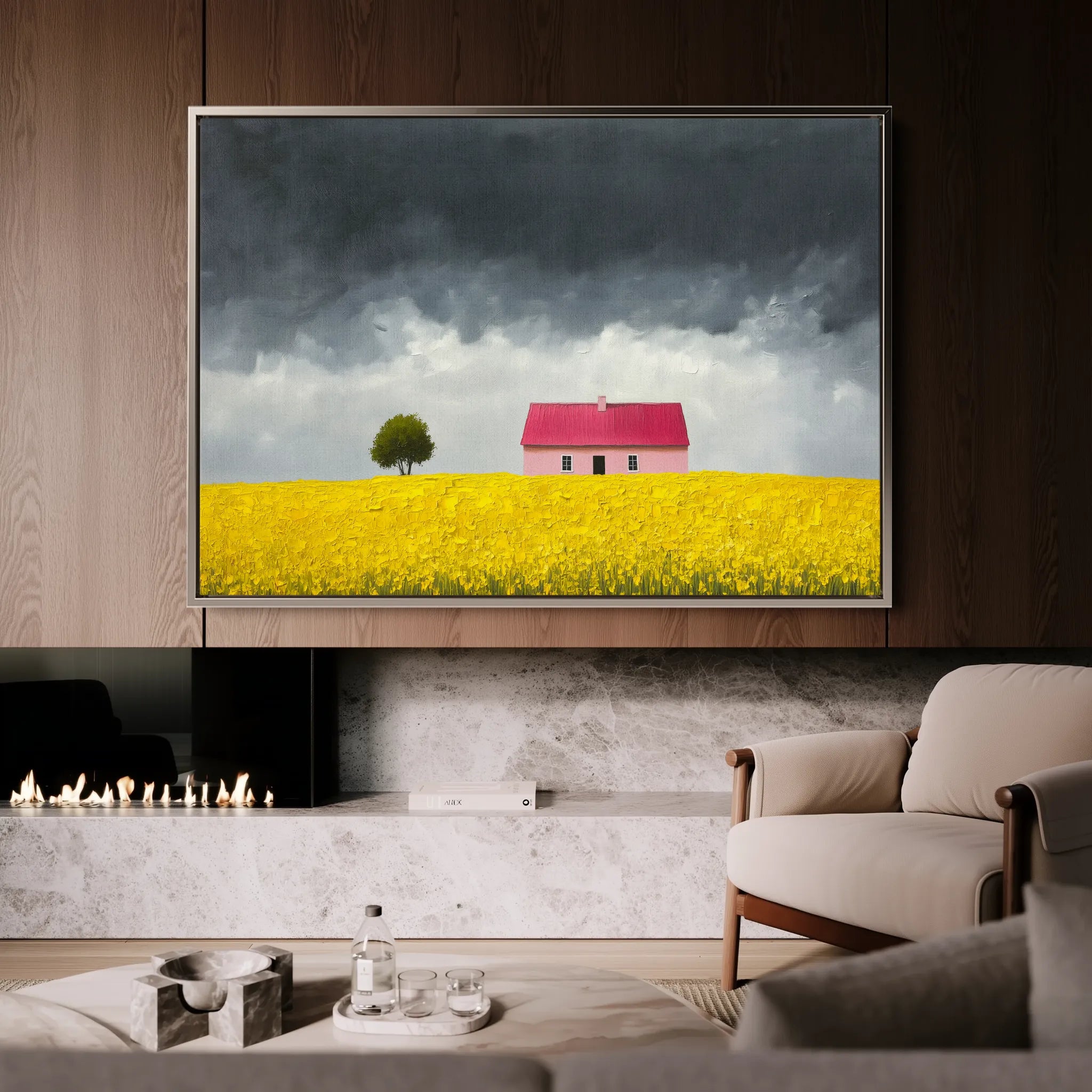 Landscape 412 Canvas Art 18" x 24" / 45 x 60 cm / Black