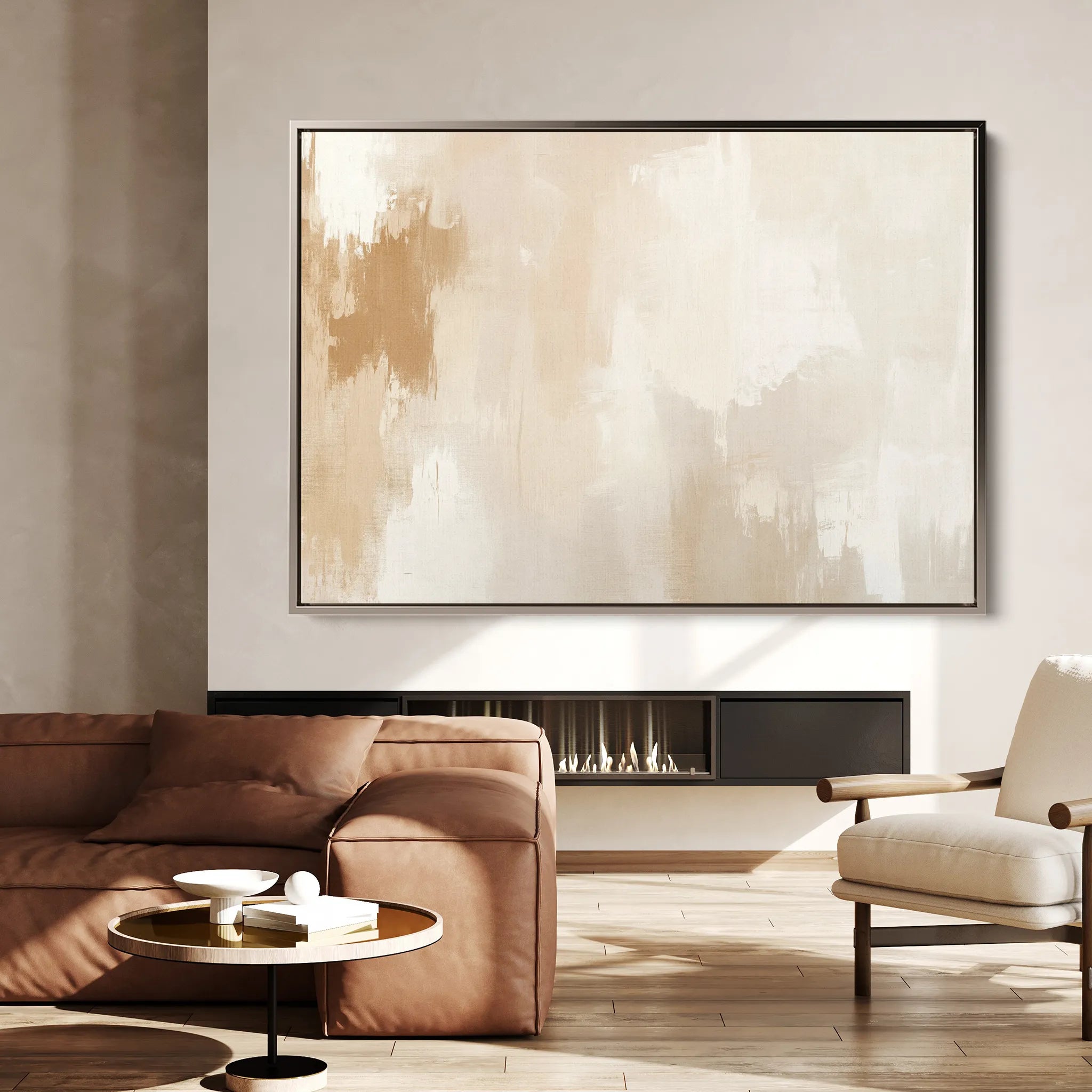 Abstract 413 Canvas Art 18" x 24" / 45 x 60 cm / Black