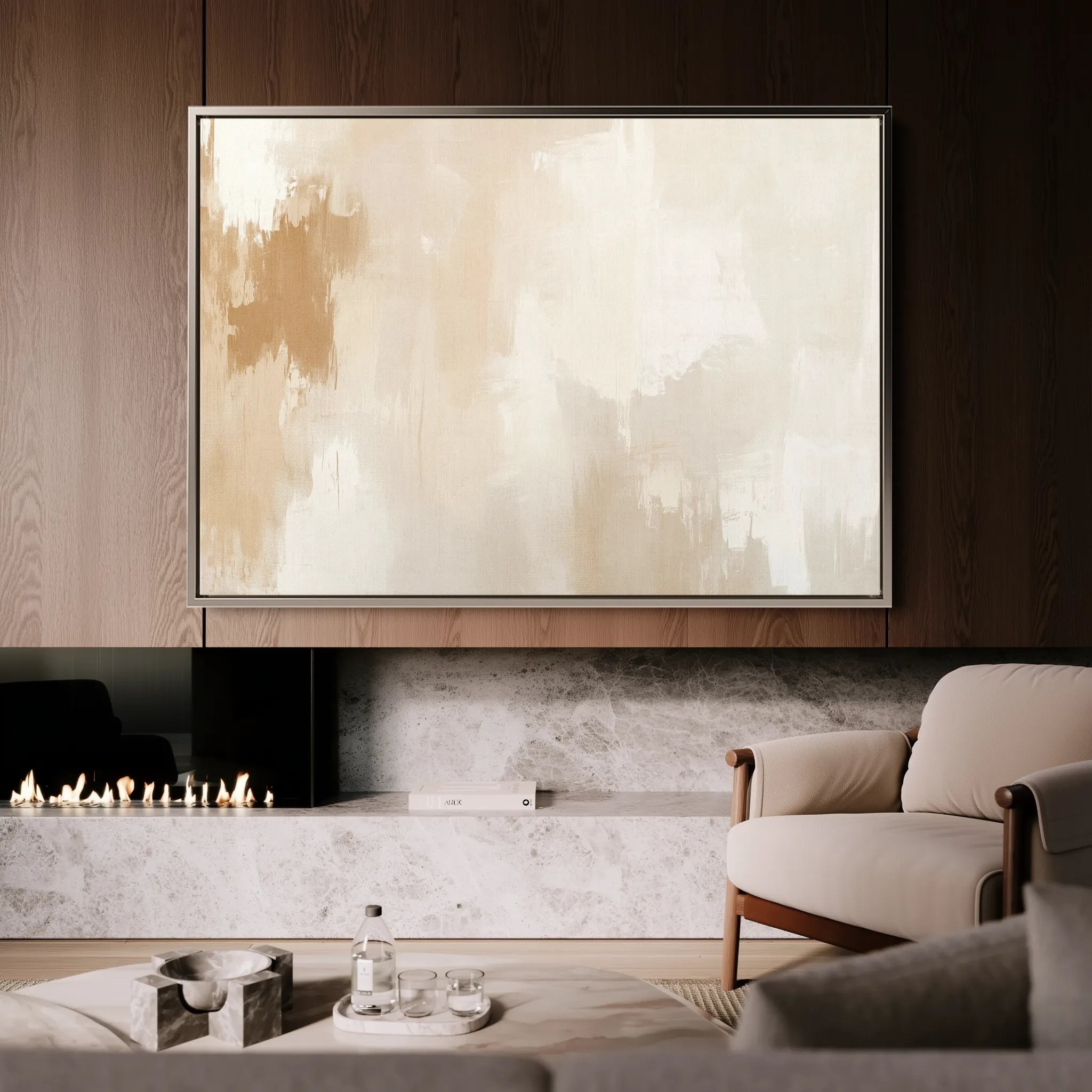 Abstract 413 Canvas Art 18" x 24" / 45 x 60 cm / Black