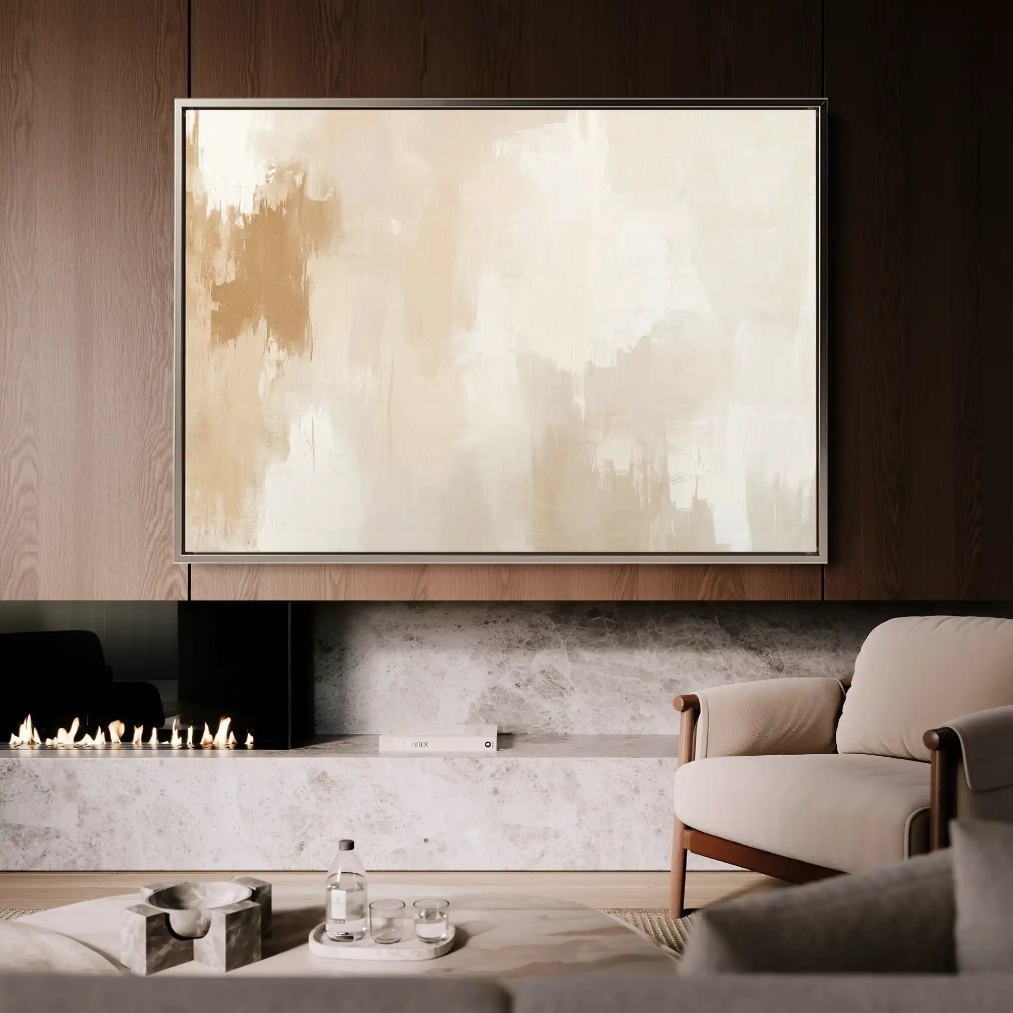 Abstract 413 Canvas Art 18" x 24" / 45 x 60 cm / Black