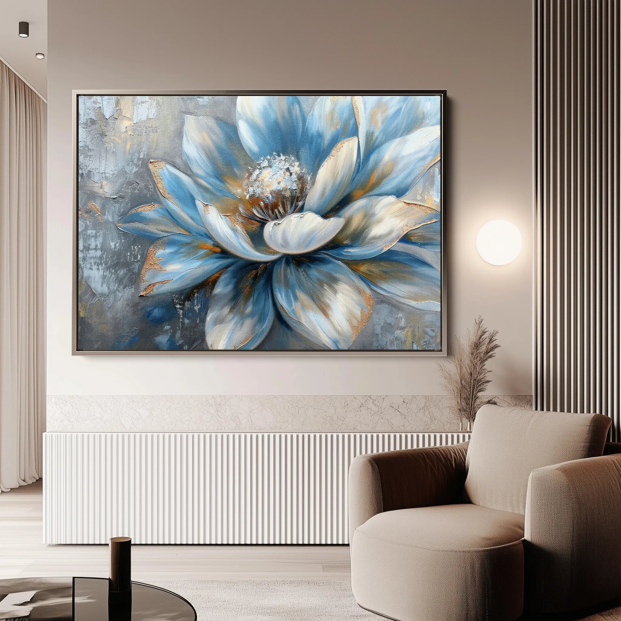Floral 413 Canvas Art 18" x 24" / 45 x 60 cm / Black