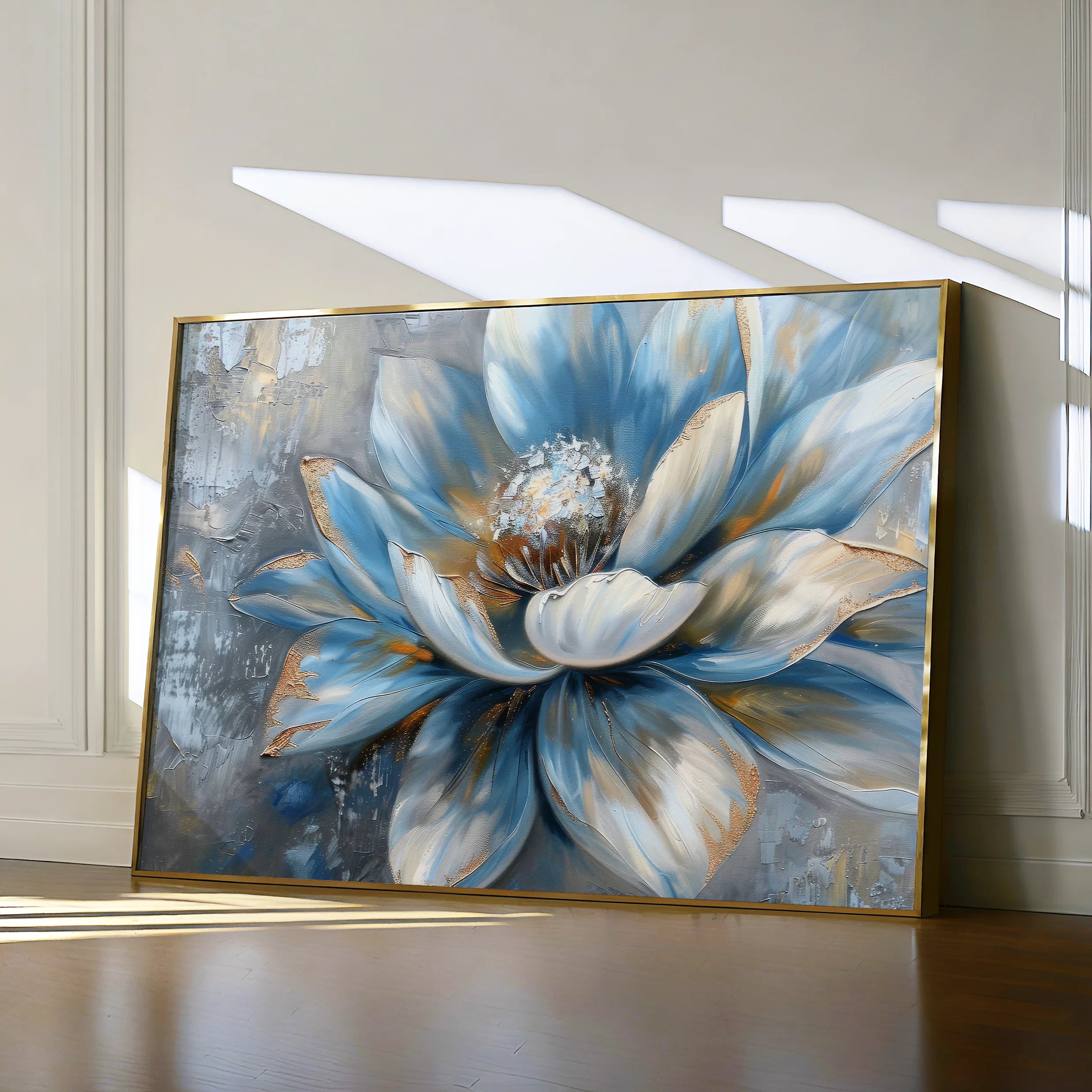 Floral 413 Canvas Art 18" x 24" / 45 x 60 cm / Black