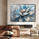 Floral 413 Canvas Art 18" x 24" / 45 x 60 cm / Black