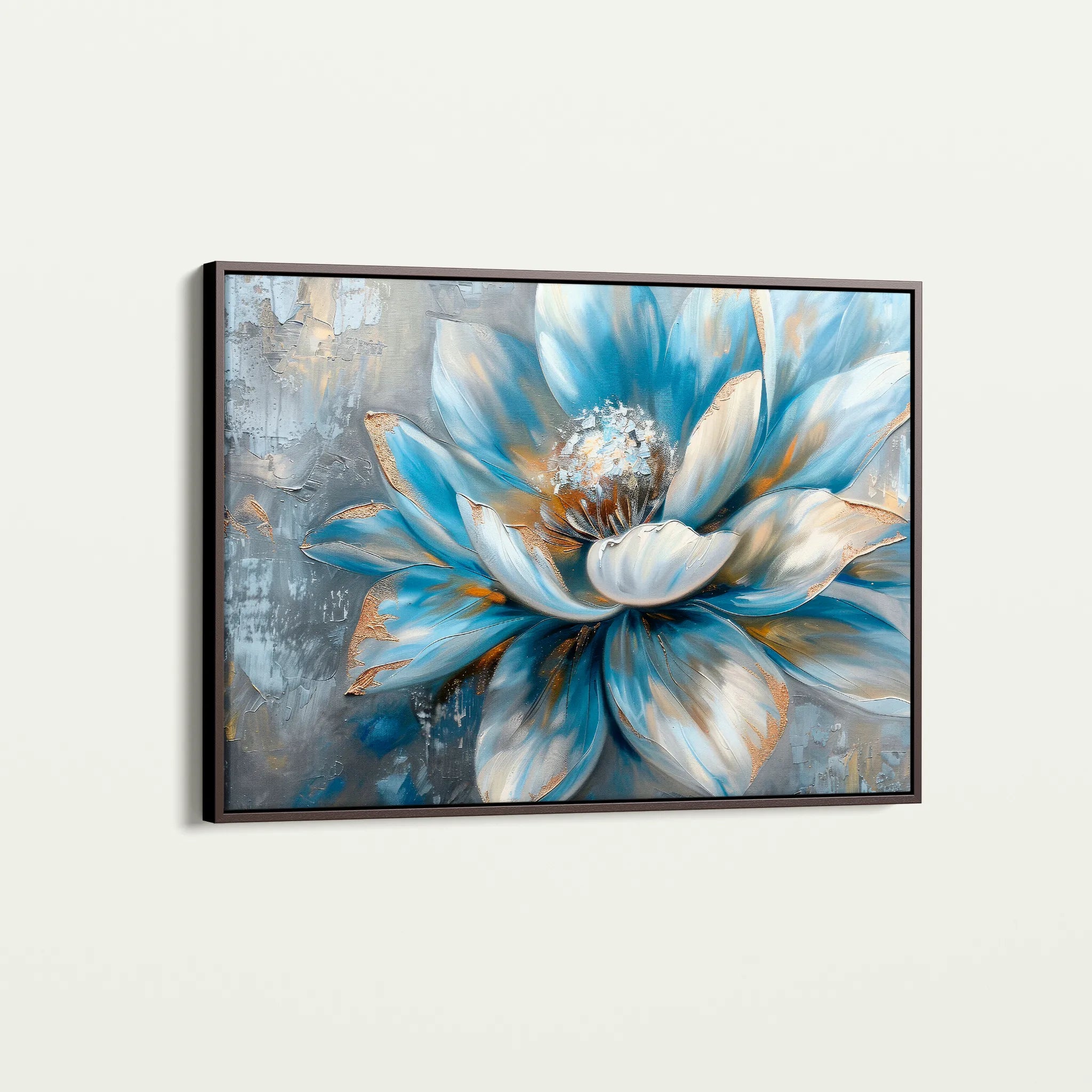 Floral 413 Canvas Art 18" x 24" / 45 x 60 cm / Black