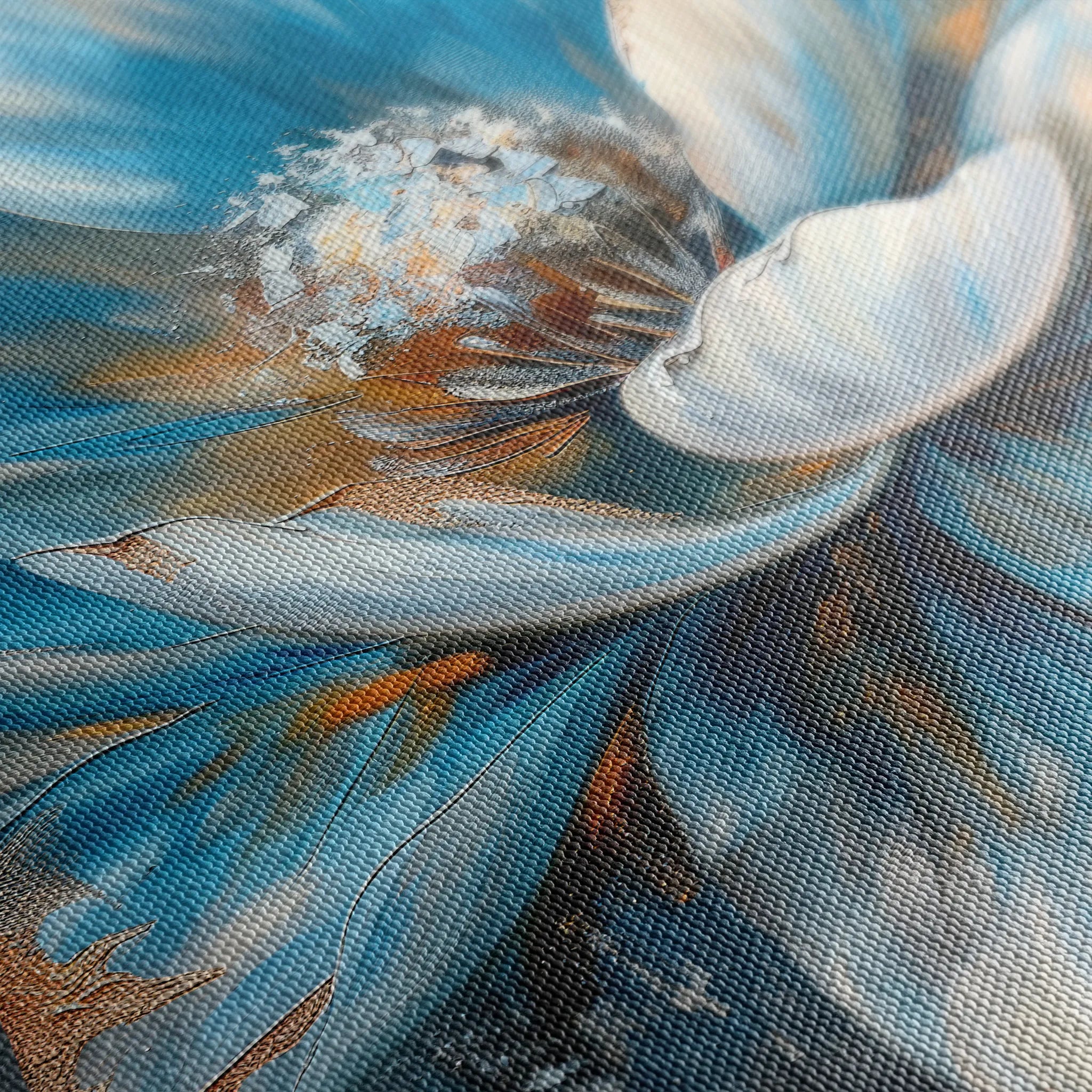 Floral 413 Canvas Art 18" x 24" / 45 x 60 cm / Black