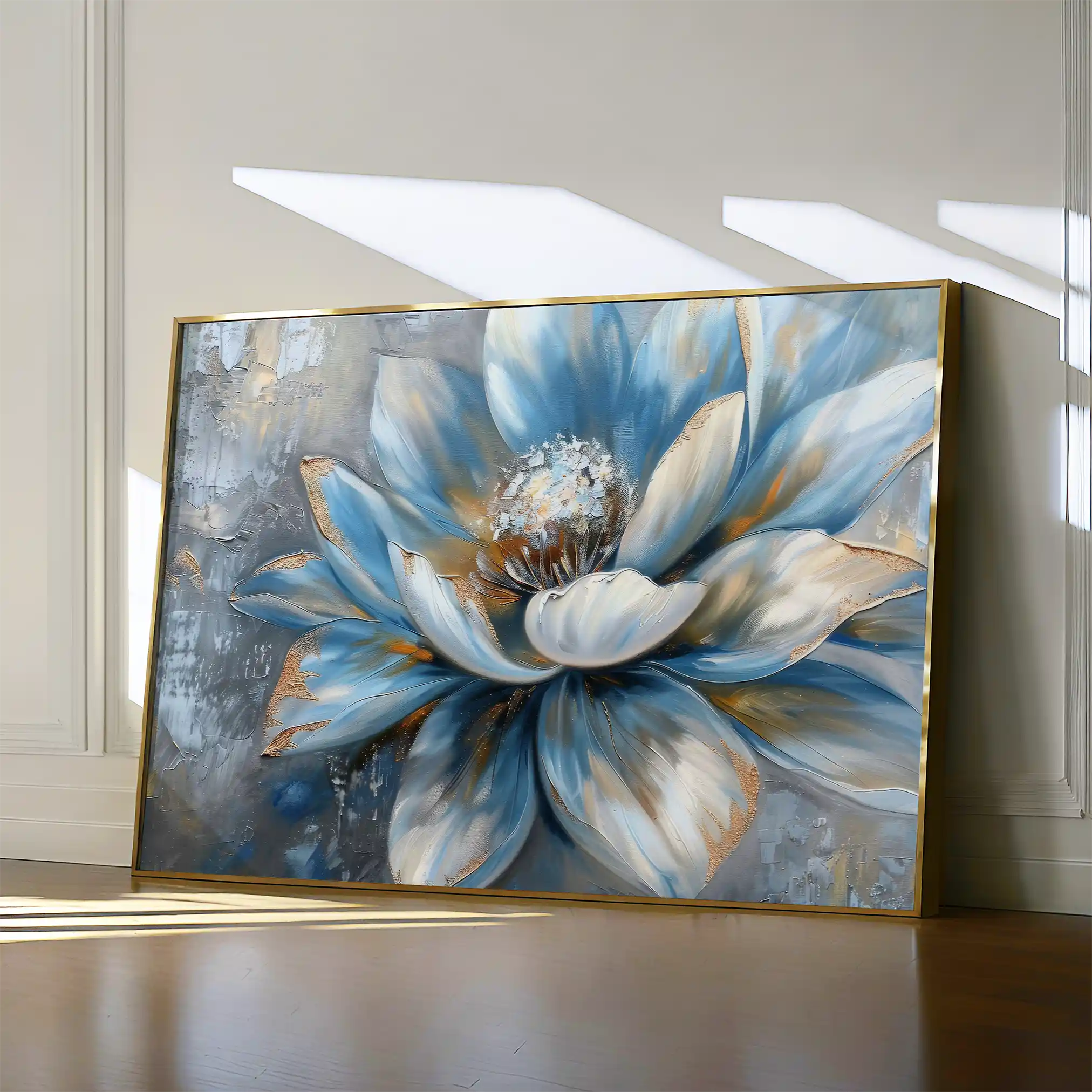 Floral 413 Canvas Art 60 x 40 cm / Black