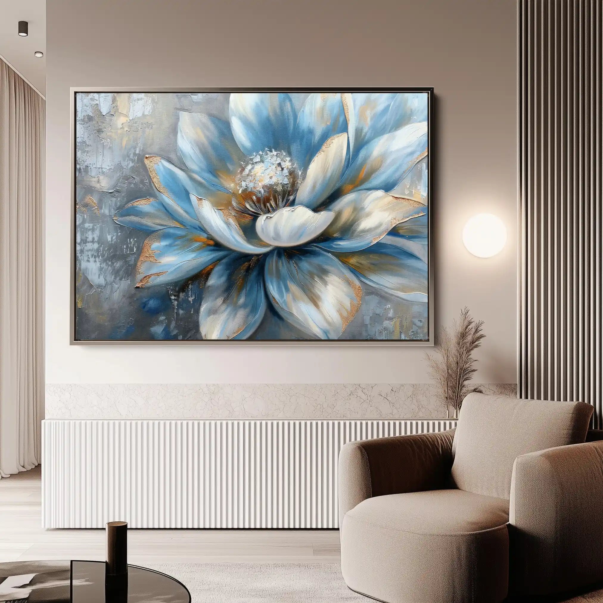 Floral 413 Canvas Art 60 x 40 cm / Black