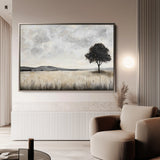 Landscape 413 Canvas Art 18" x 24" / 45 x 60 cm / Black