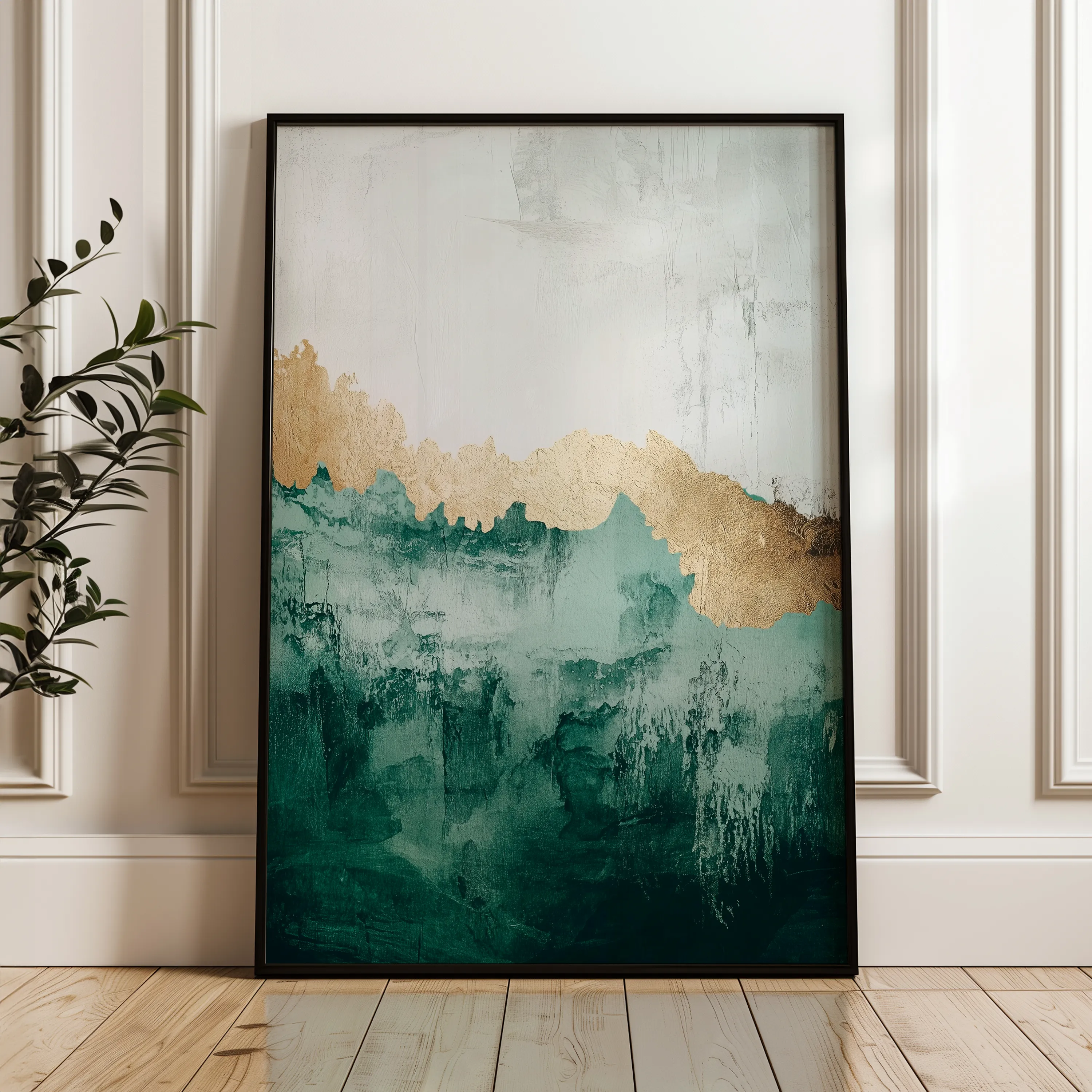 Abstract 414 Canvas Art 18" x 24" / 45 x 60 cm / Black