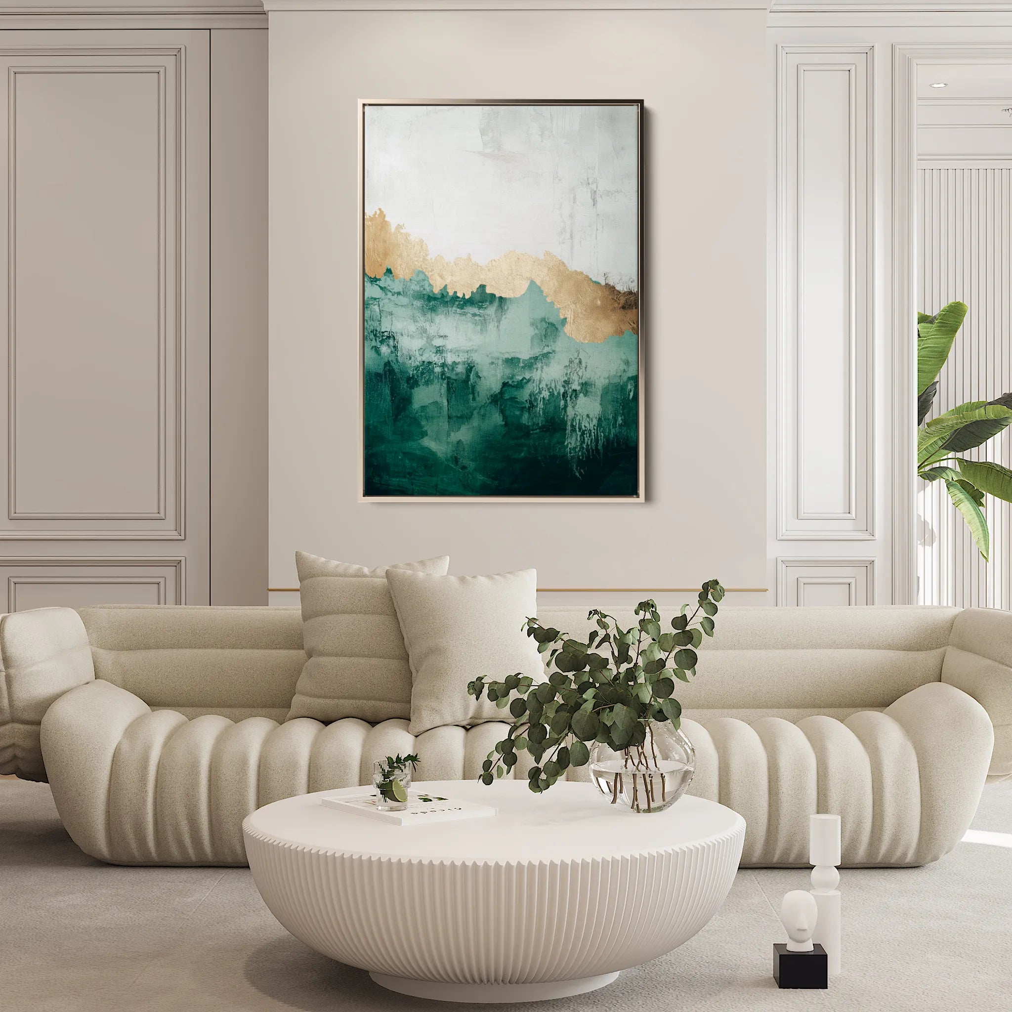 Abstract 414 Canvas Art 18" x 24" / 45 x 60 cm / Black