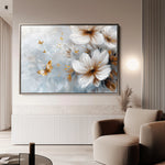 Floral 414 Canvas Art 18" x 24" / 45 x 60 cm / Black