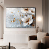 Floral 414 Canvas Art 18" x 24" / 45 x 60 cm / Black
