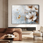 Floral 414 Canvas Art 18" x 24" / 45 x 60 cm / Black