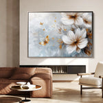 Floral 414 Canvas Art 60 x 40 cm / Black