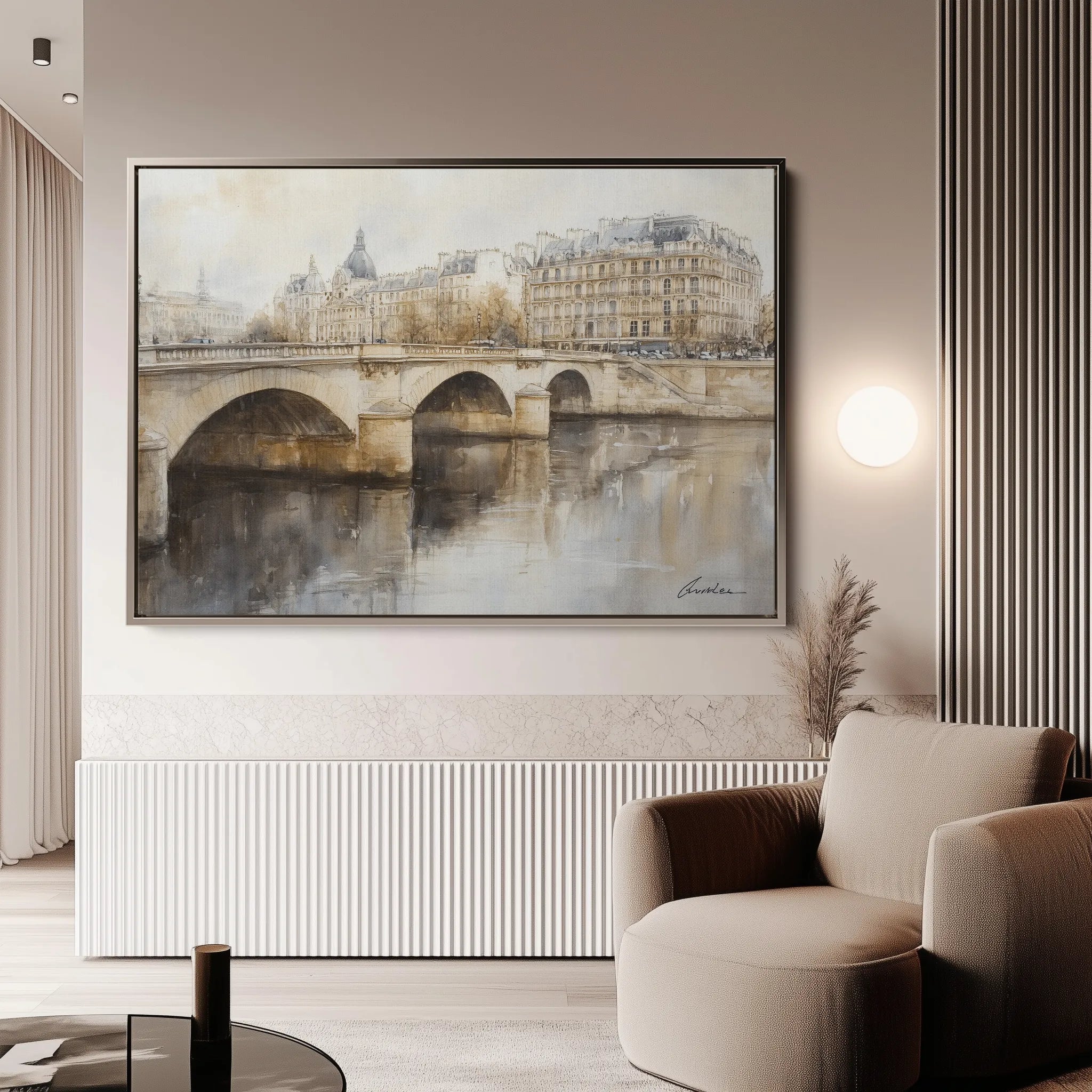 Landscape 414 Canvas Art 18" x 24" / 45 x 60 cm / Black