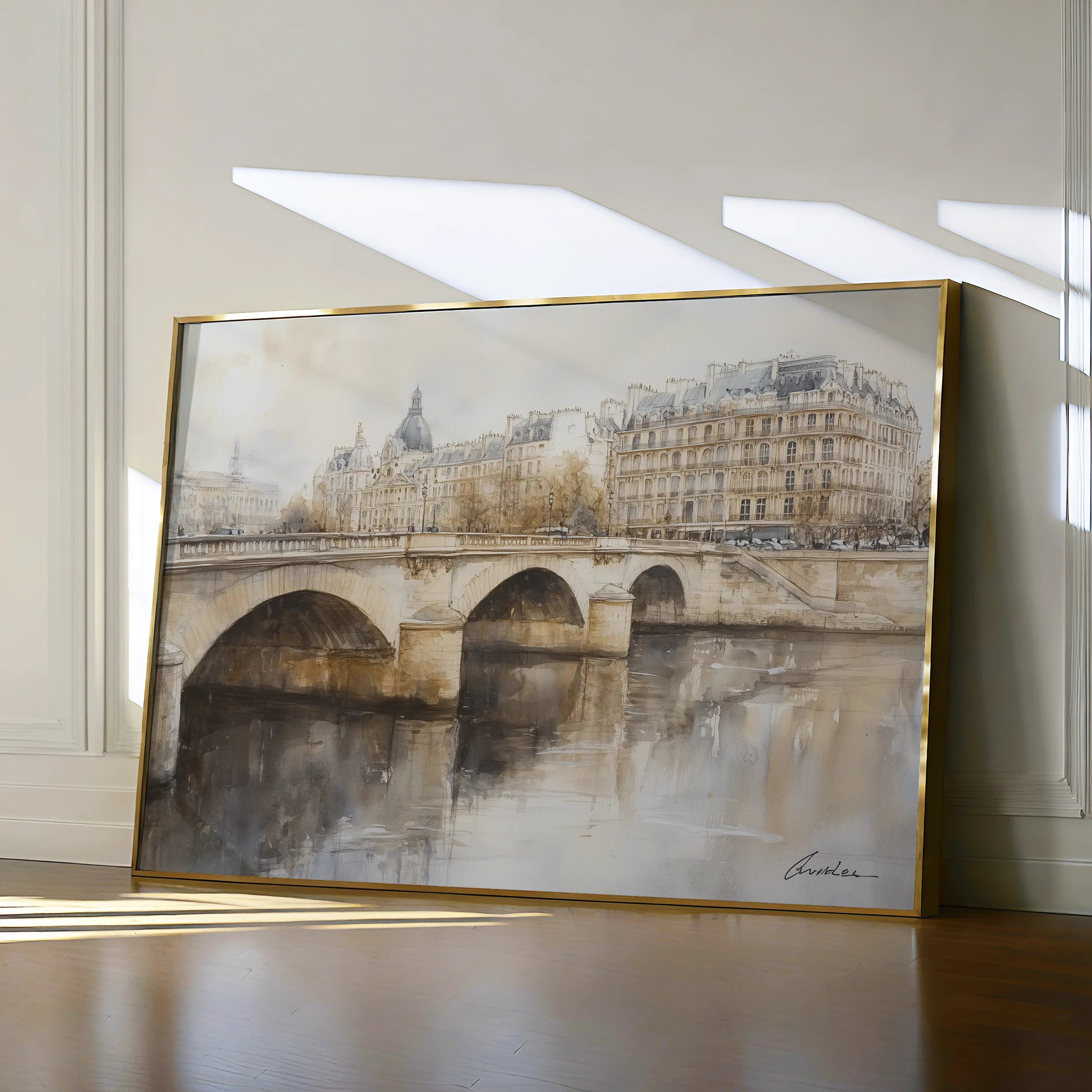 Landscape 414 Canvas Art 18" x 24" / 45 x 60 cm / Black