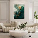Abstract 415 Canvas Art 18" x 24" / 45 x 60 cm / Black
