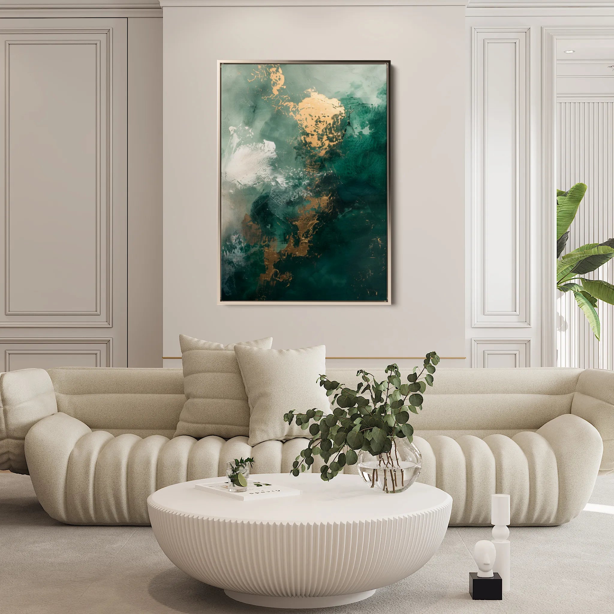 Abstract 415 Canvas Art 18" x 24" / 45 x 60 cm / Black