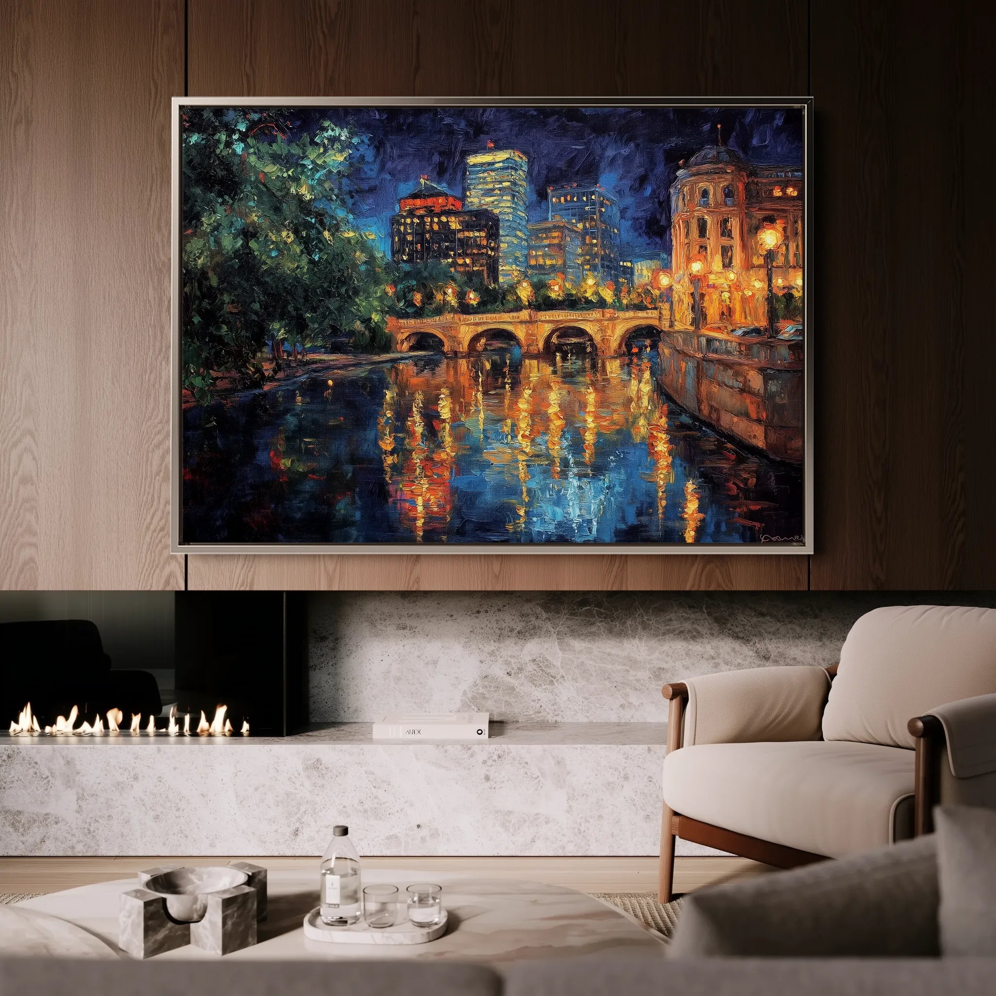 Landscape 415 Canvas Art 18" x 24" / 45 x 60 cm / Black