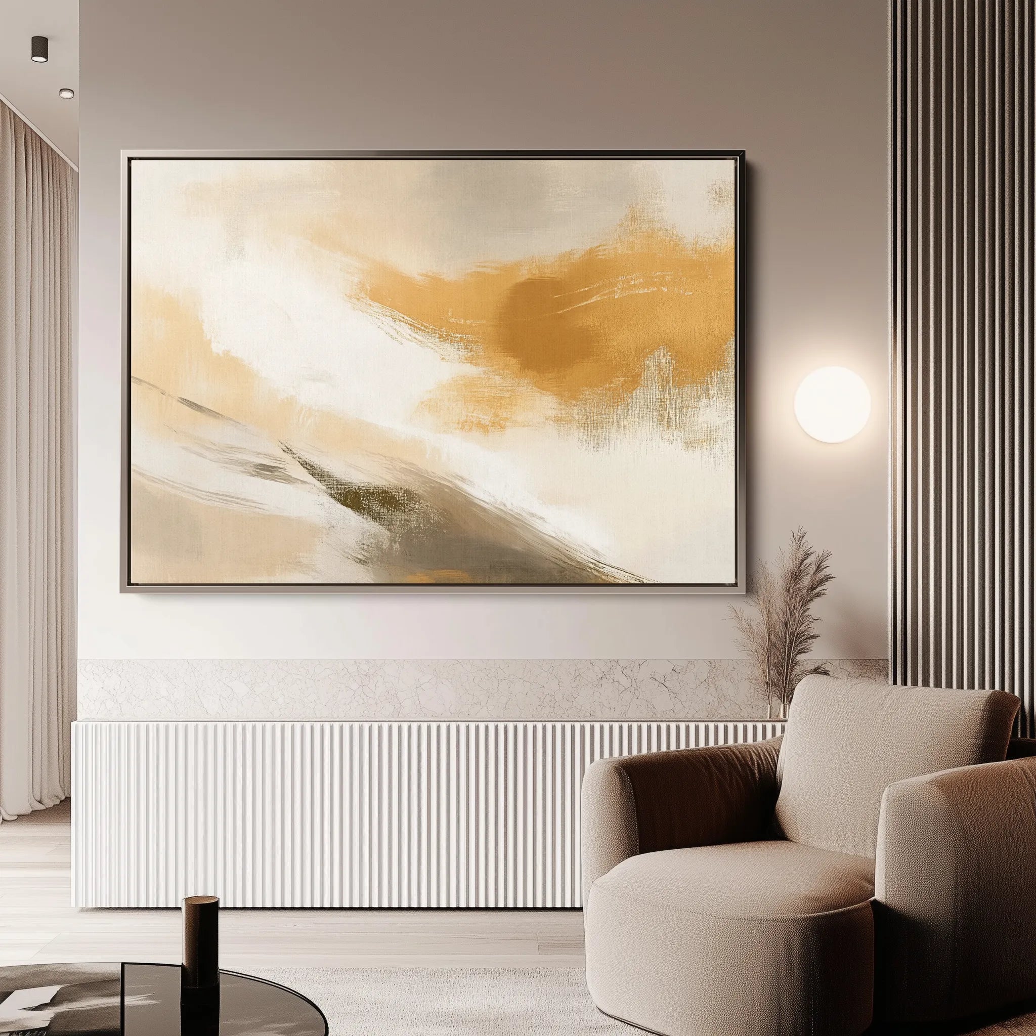 Abstract 416 Canvas Art 18" x 24" / 45 x 60 cm / Black