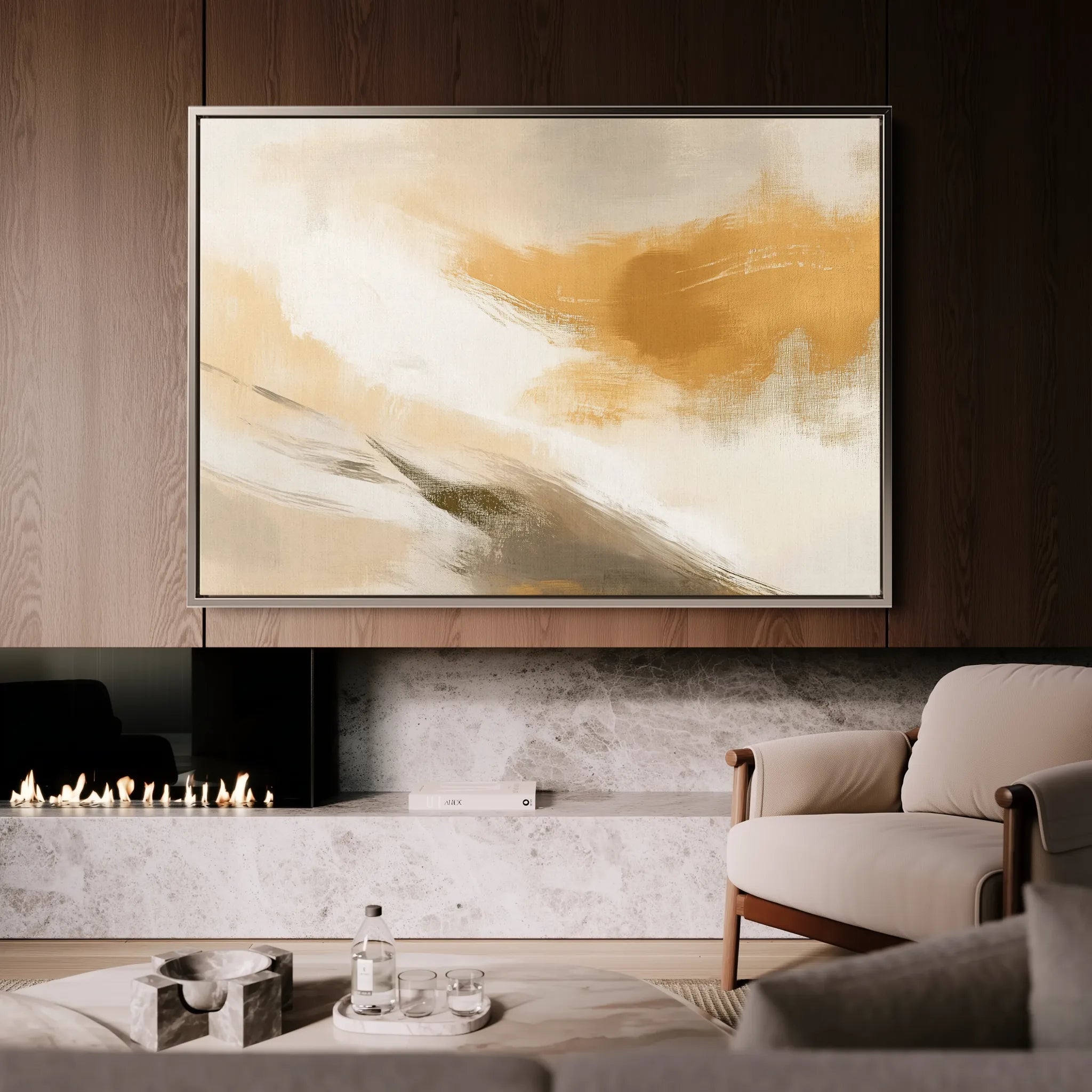 Abstract 416 Canvas Art 18" x 24" / 45 x 60 cm / Black