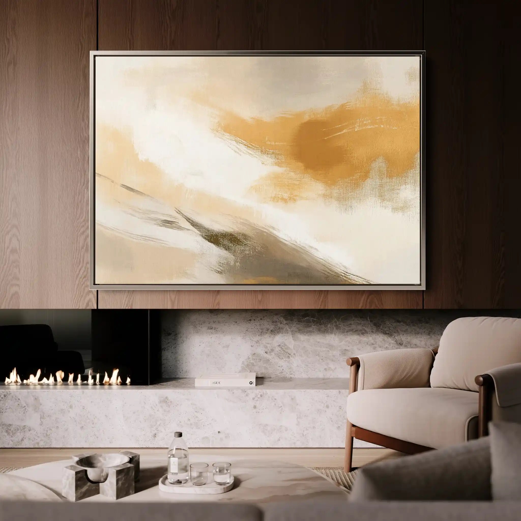 Abstract 416 Canvas Art 60 x 40 cm / Black