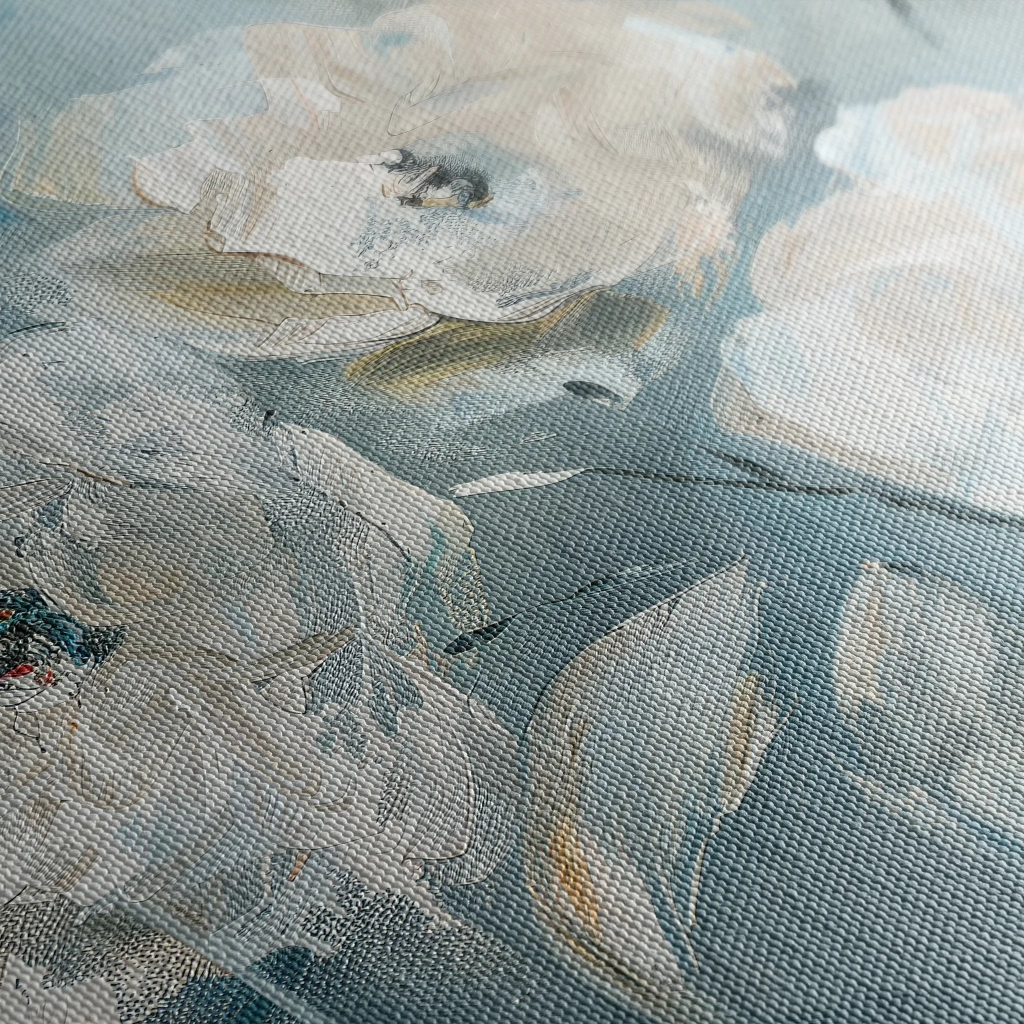Floral 416 Canvas Art 18" x 24" / 45 x 60 cm / Black