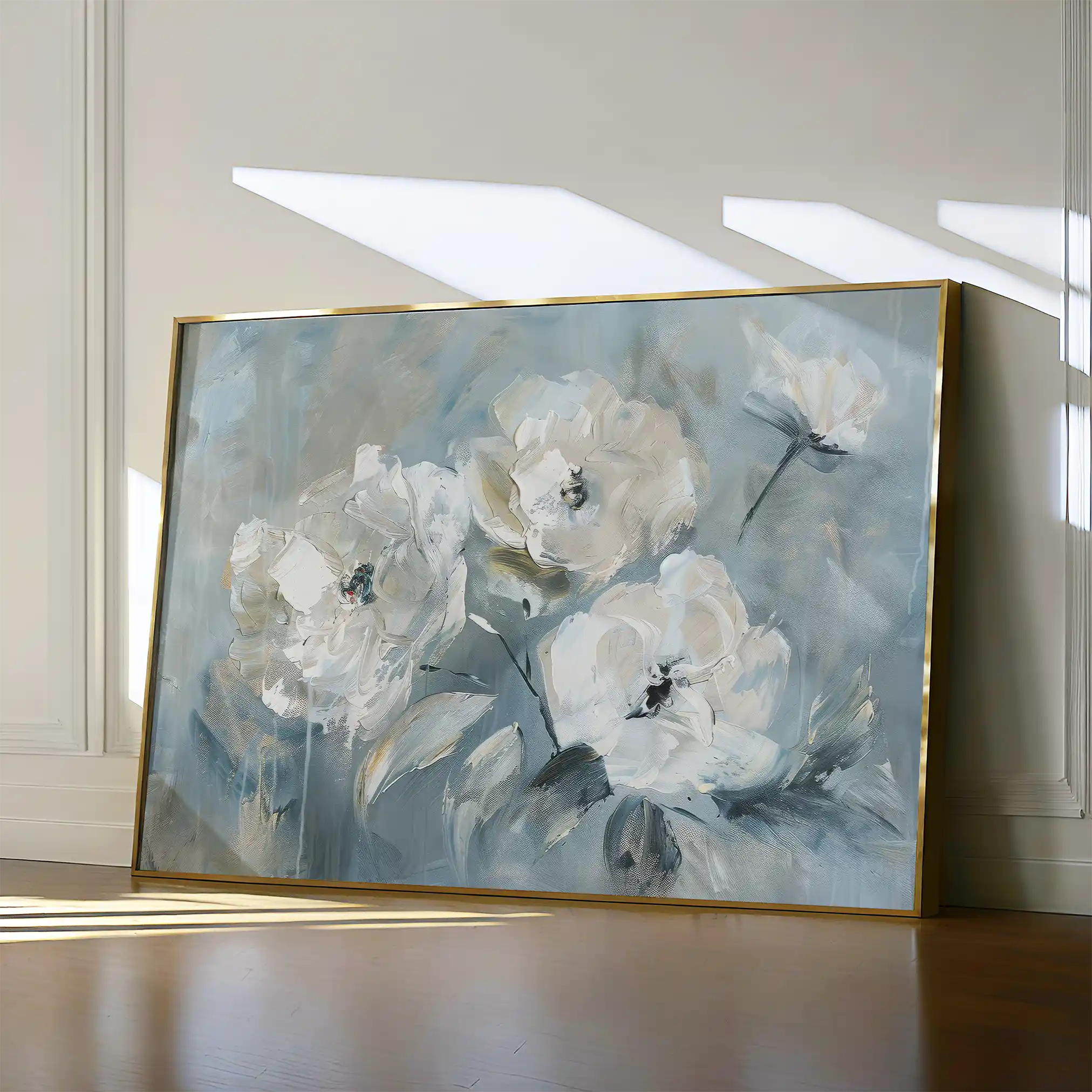 Floral 416 Canvas Art 60 x 40 cm / Black
