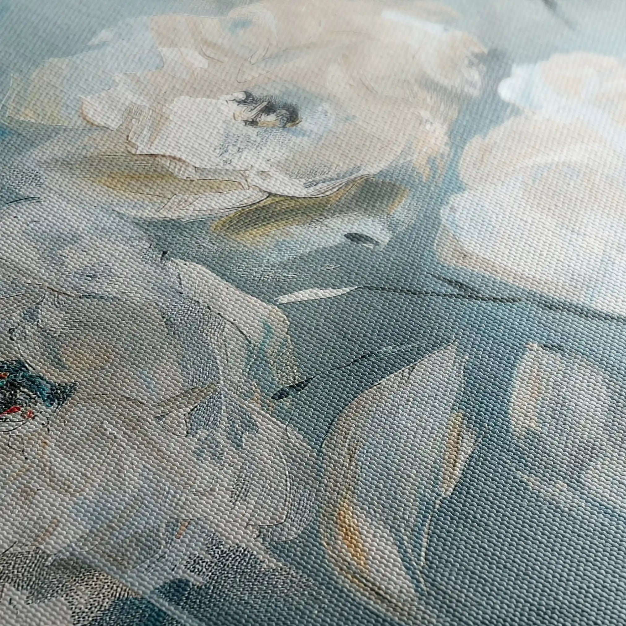 Floral 416 Canvas Art 60 x 40 cm / Black
