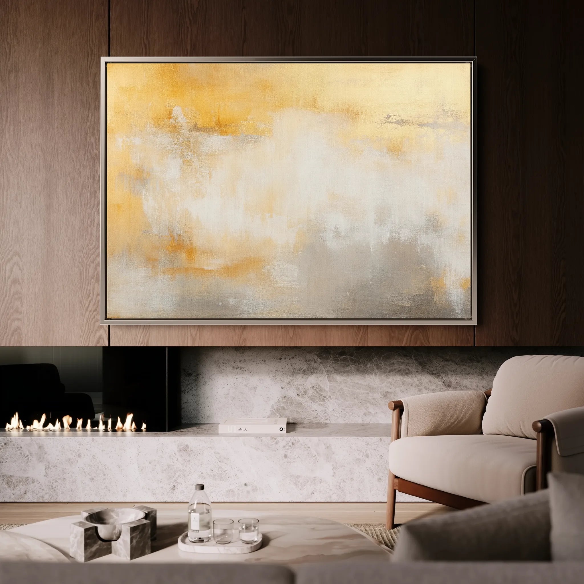 Abstract 417 Canvas Art 18" x 24" / 45 x 60 cm / Black