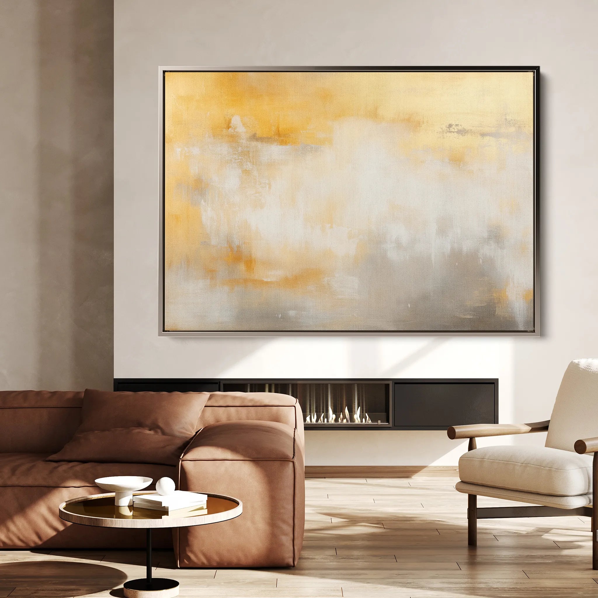 Abstract 417 Canvas Art 18" x 24" / 45 x 60 cm / Black