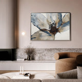 Floral 418 Canvas Art 18" x 24" / 45 x 60 cm / Black