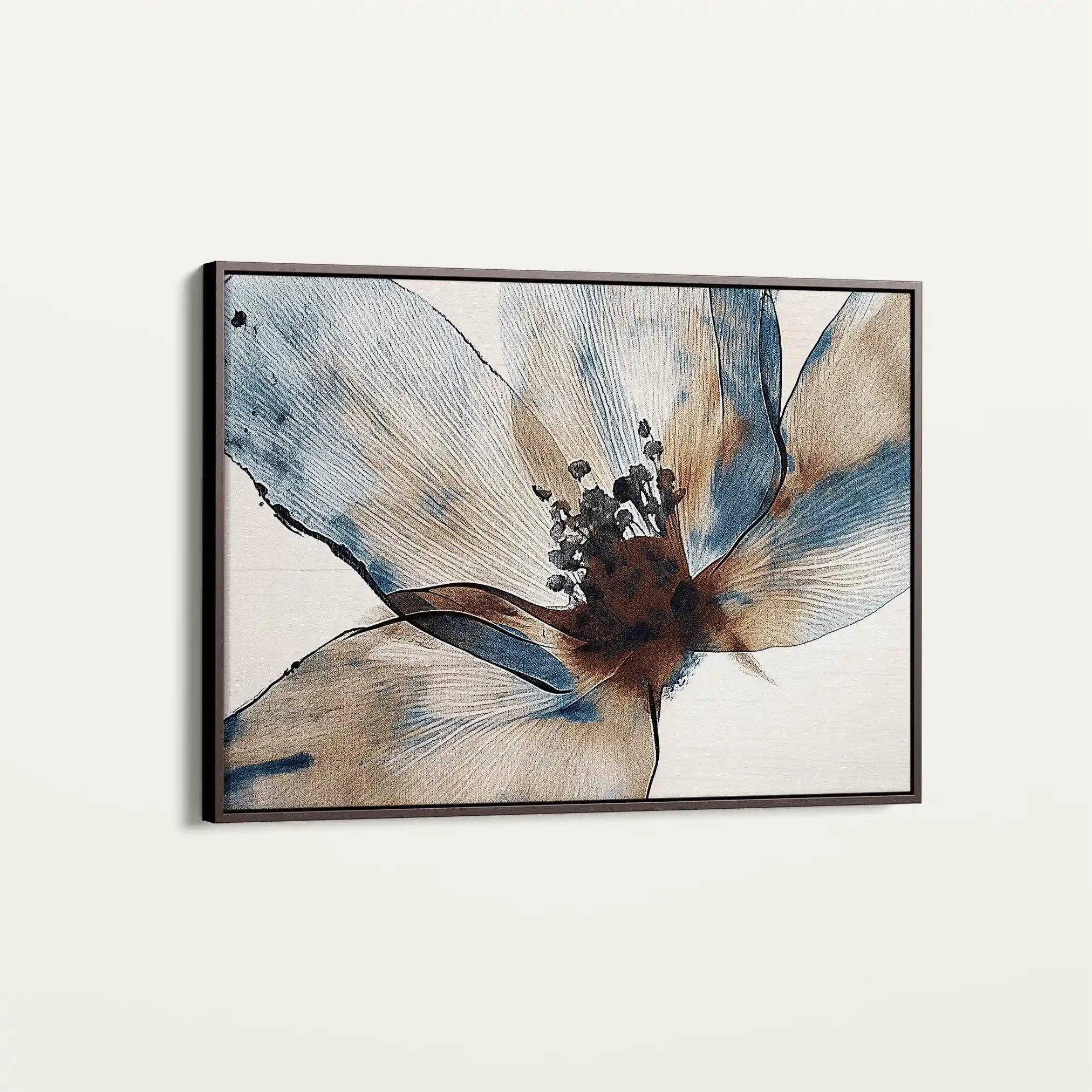 Floral 418 Canvas Art 60 x 40 cm / Black