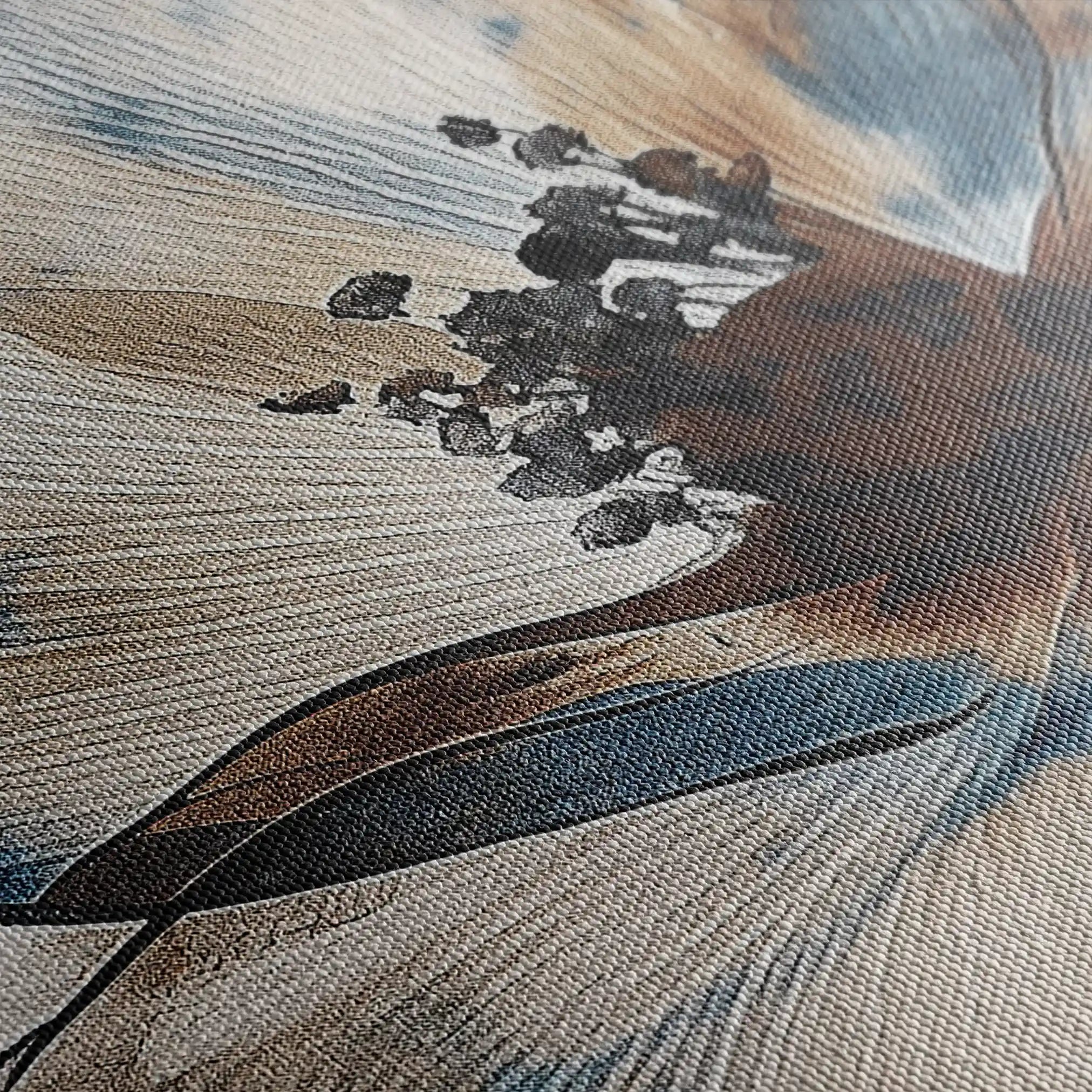 Floral 418 Canvas Art 60 x 40 cm / Black