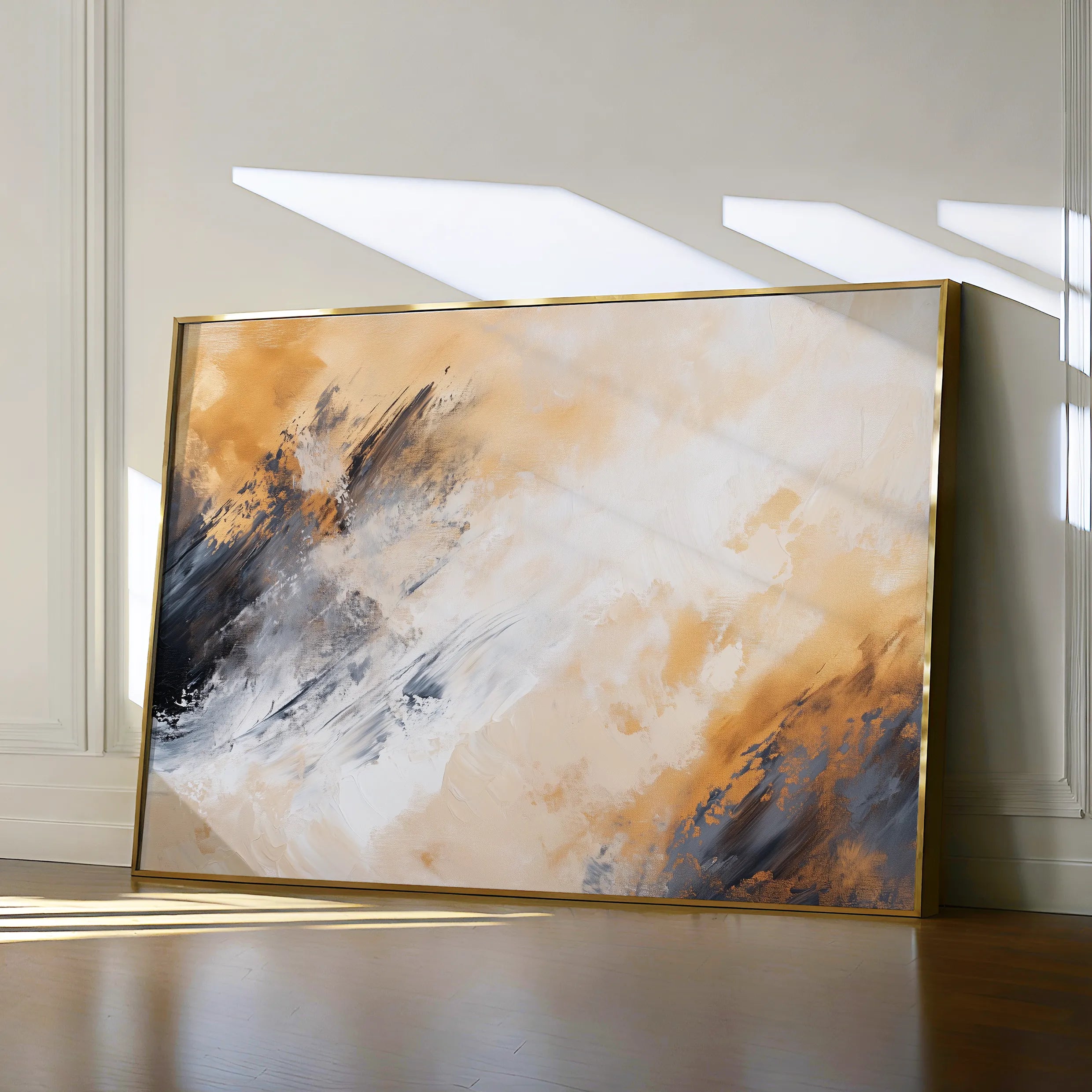 Abstract 419 Canvas Art 18" x 24" / 45 x 60 cm / Black