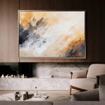 Abstract 419 Canvas Art 18" x 24" / 45 x 60 cm / Black