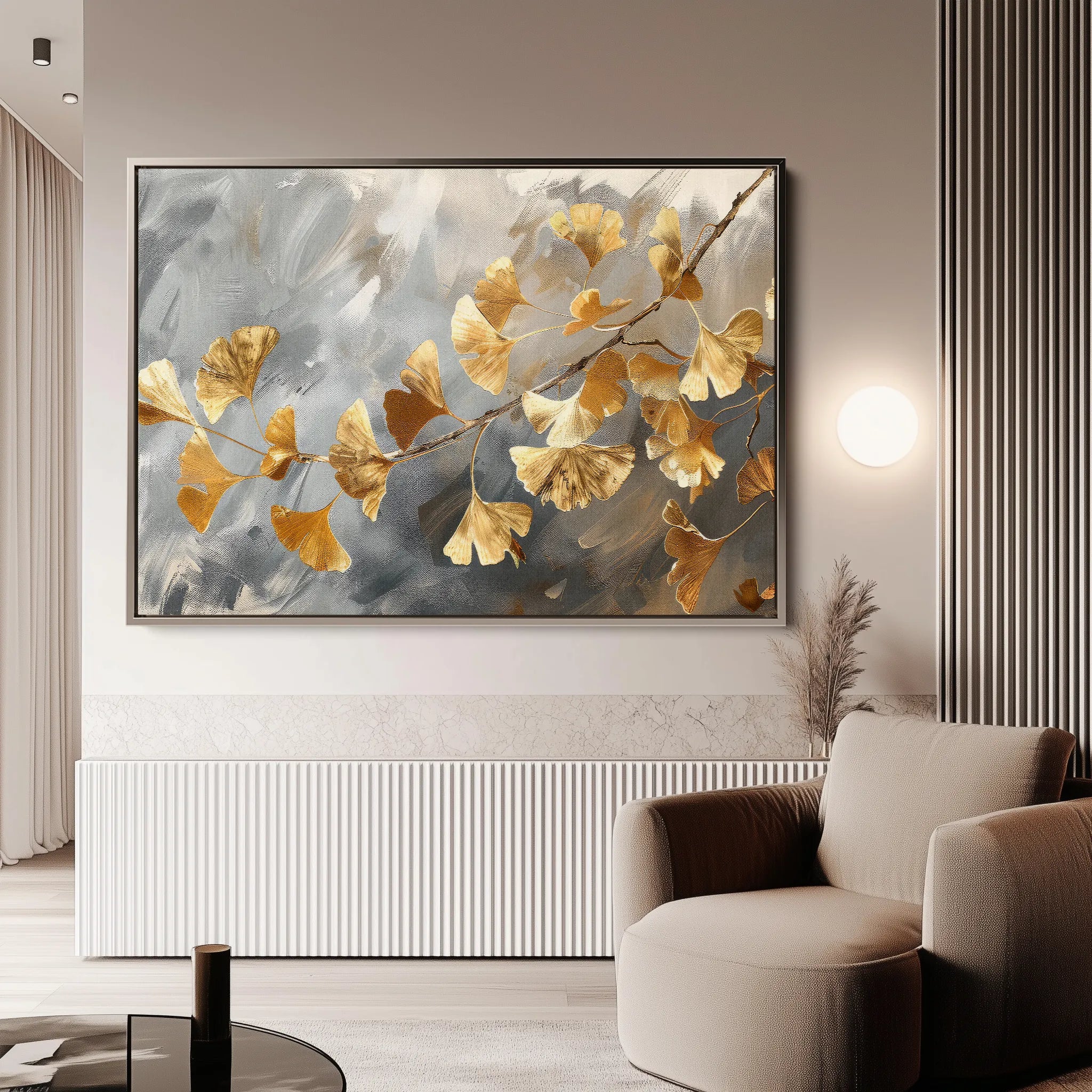 Floral 419 Canvas Art 18" x 24" / 45 x 60 cm / Black