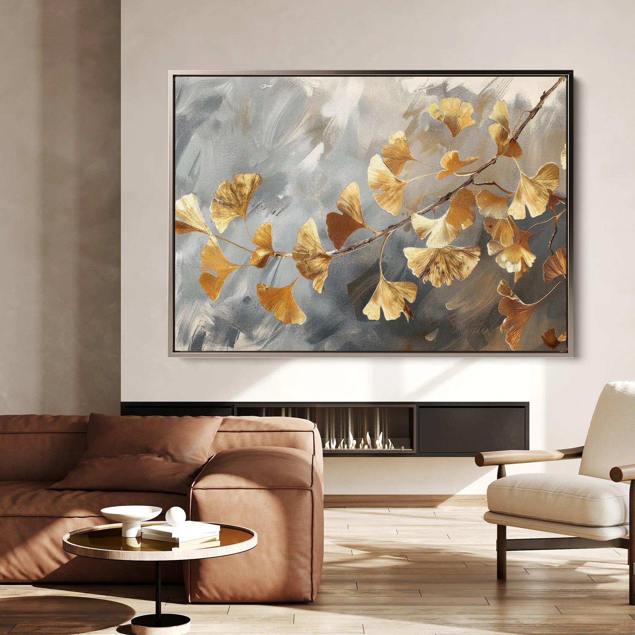 Floral 419 Canvas Art 18" x 24" / 45 x 60 cm / Black