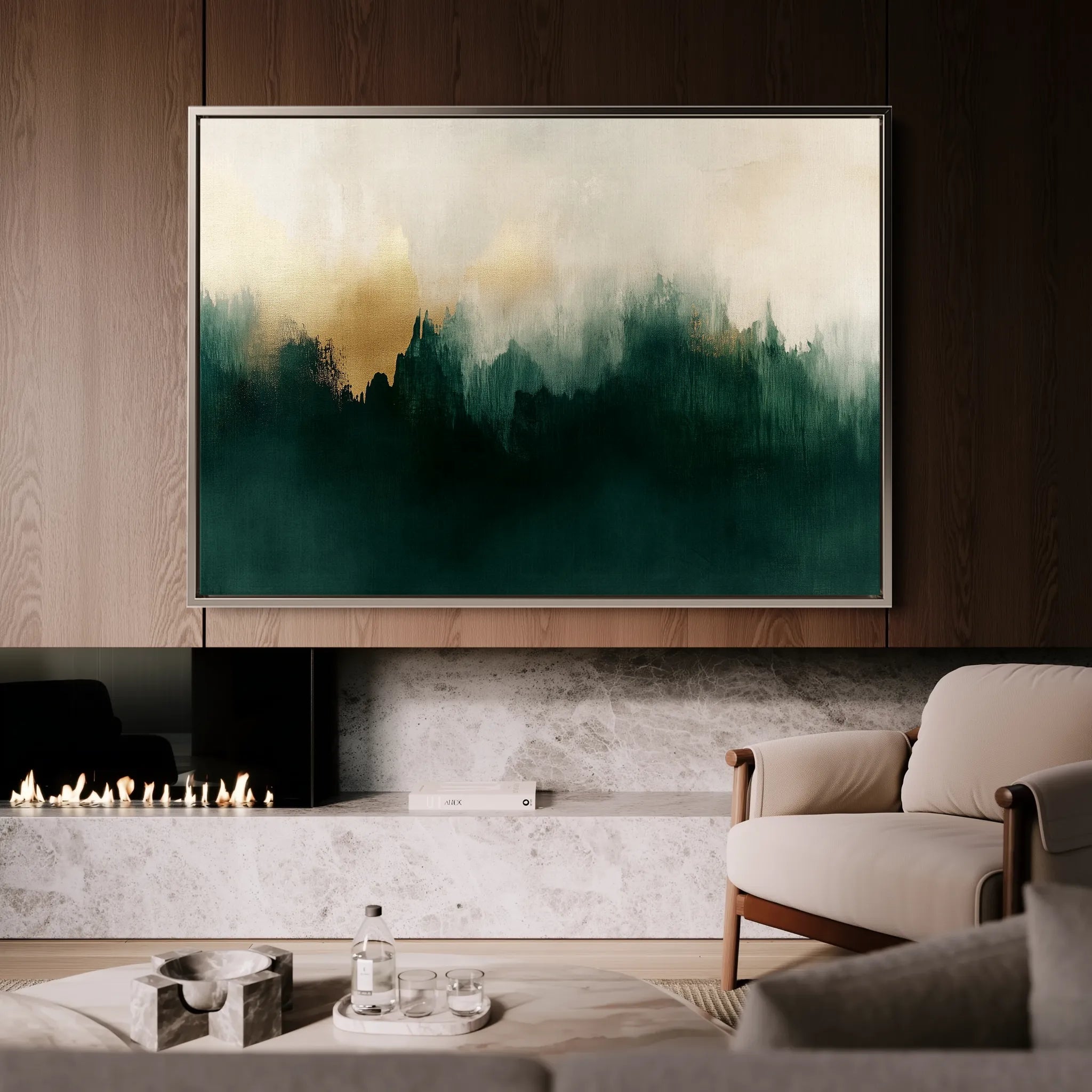 Abstract 420 Canvas Art 18" x 24" / 45 x 60 cm / Black