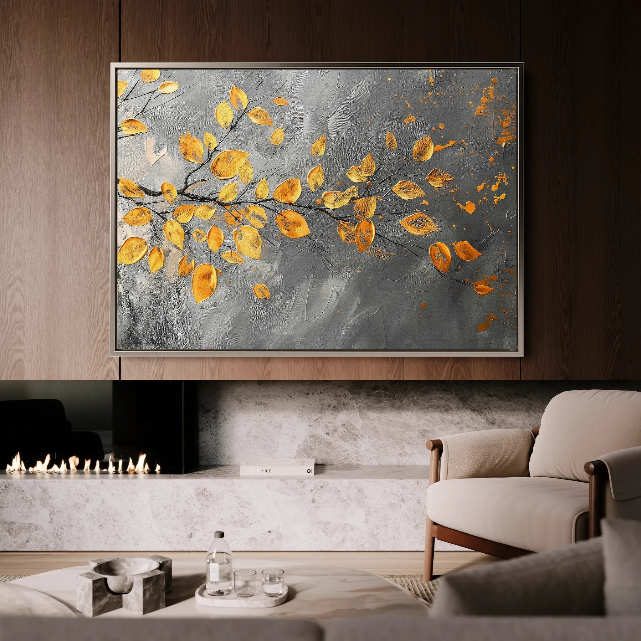 Floral 420 Canvas Art 18" x 24" / 45 x 60 cm / Black