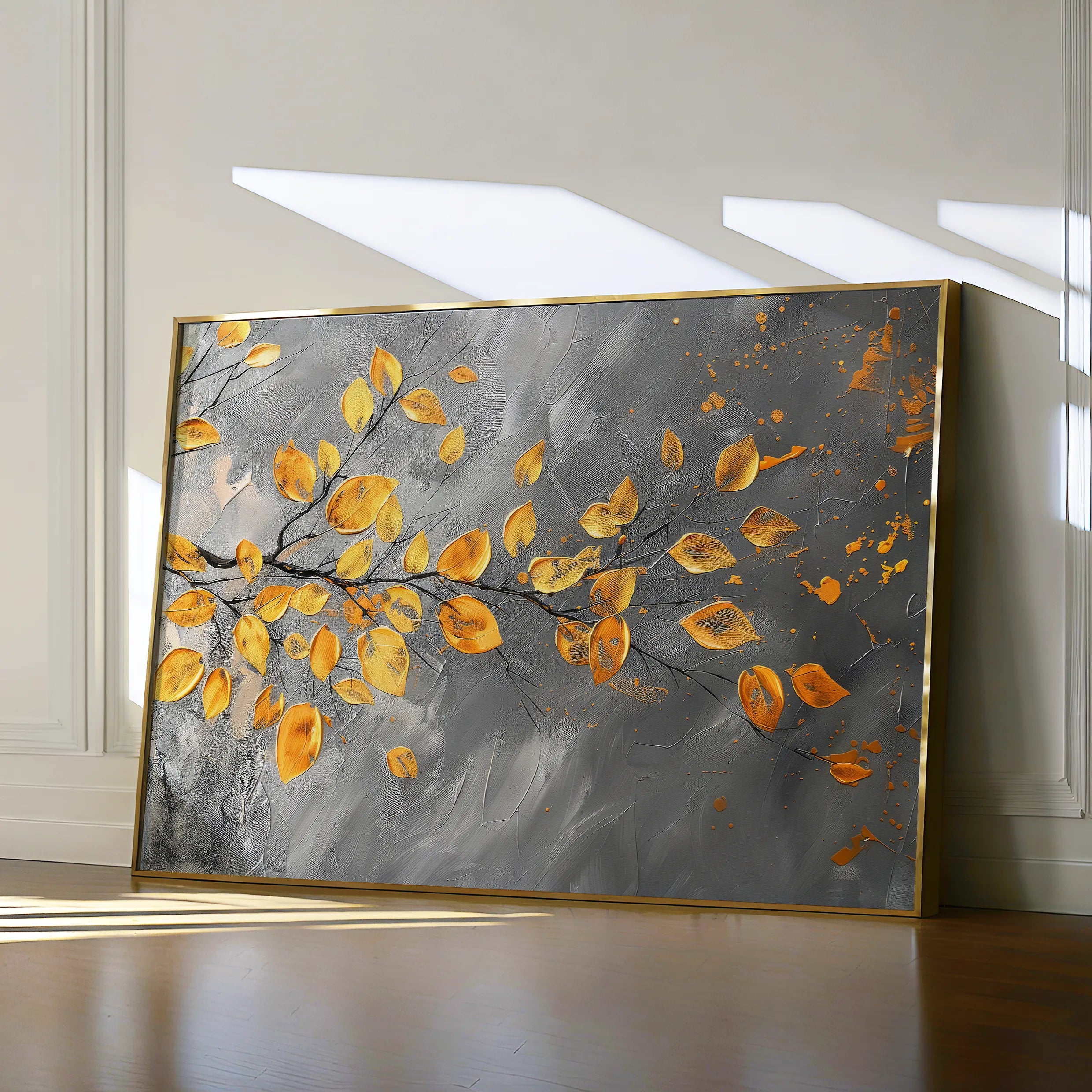 Floral 420 Canvas Art 18" x 24" / 45 x 60 cm / Black