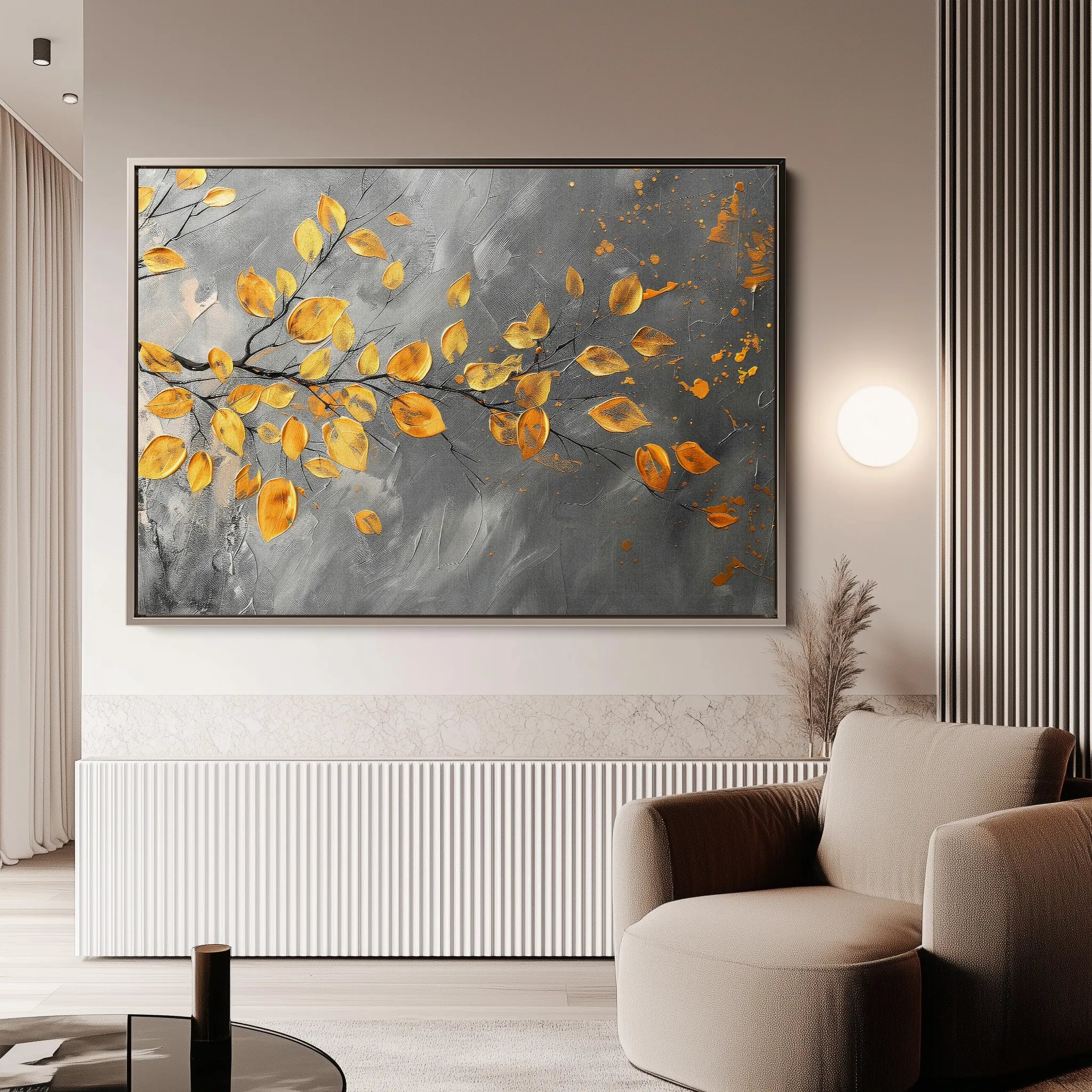 Floral 420 Canvas Art 18" x 24" / 45 x 60 cm / Black