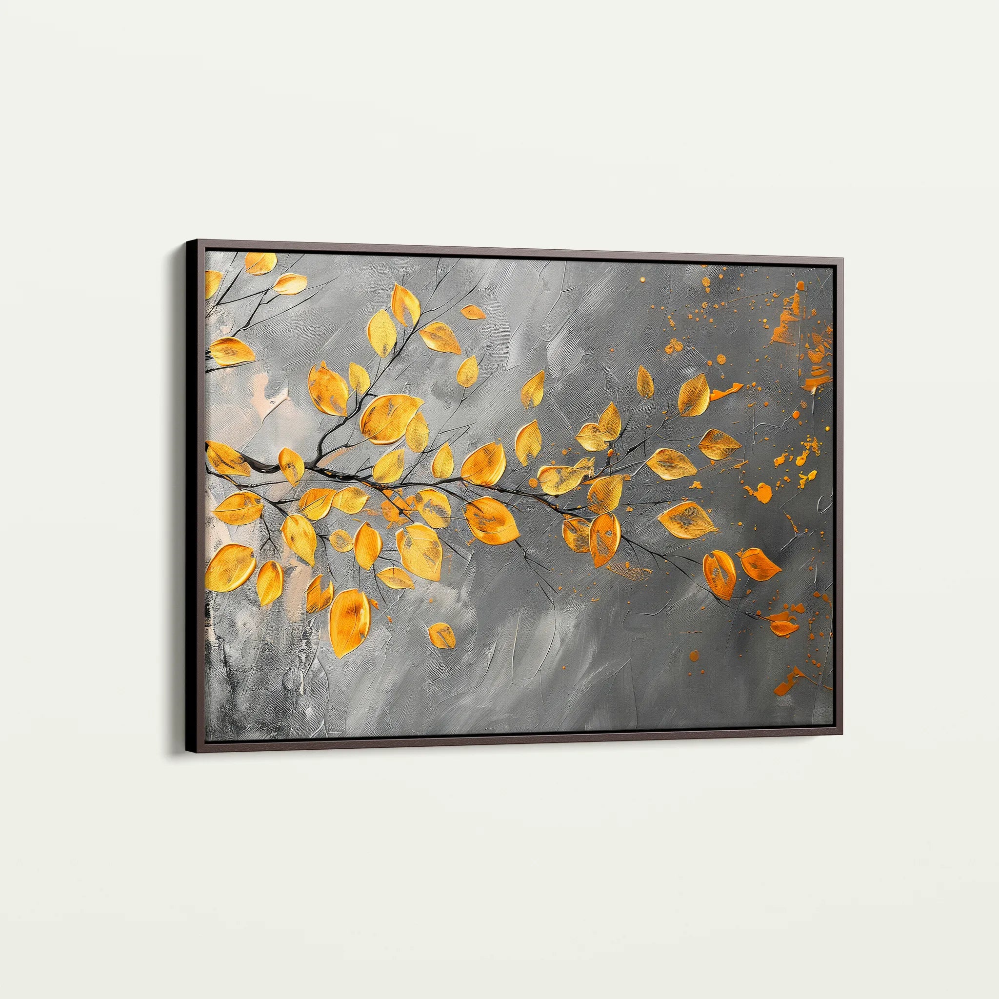 Floral 420 Canvas Art 18" x 24" / 45 x 60 cm / Black