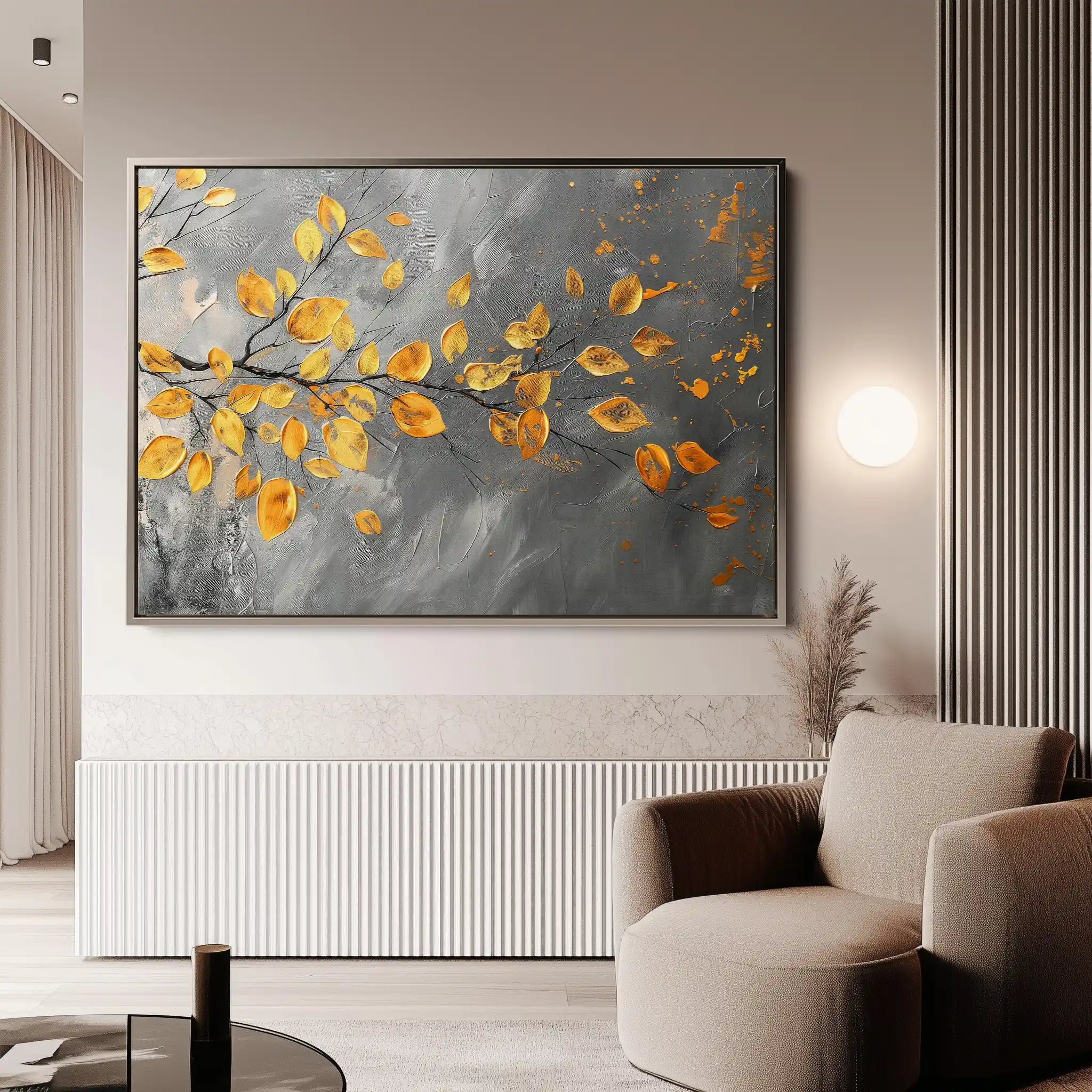 Floral 420 Canvas Art 60 x 40 cm / Black