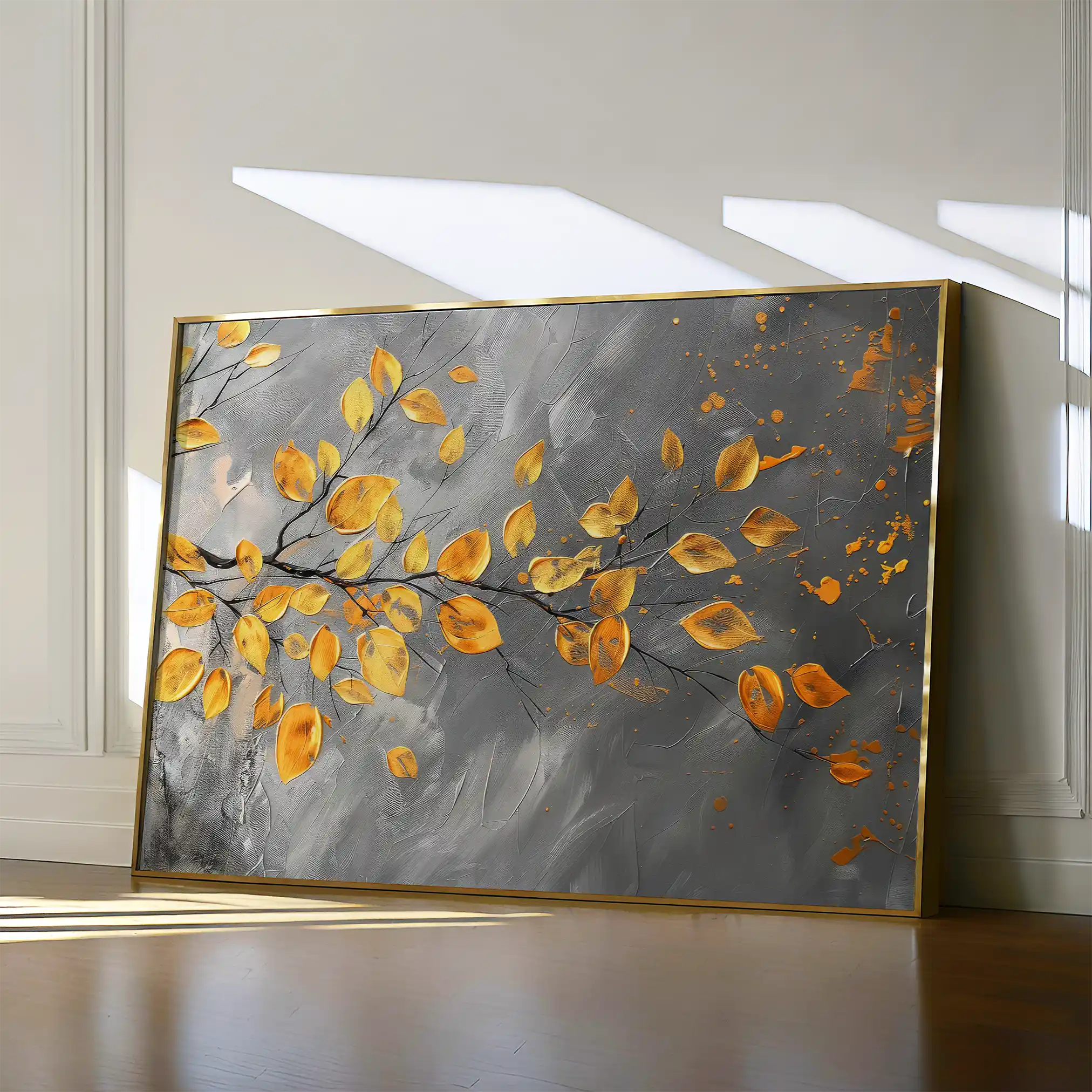 Floral 420 Canvas Art 60 x 40 cm / Black