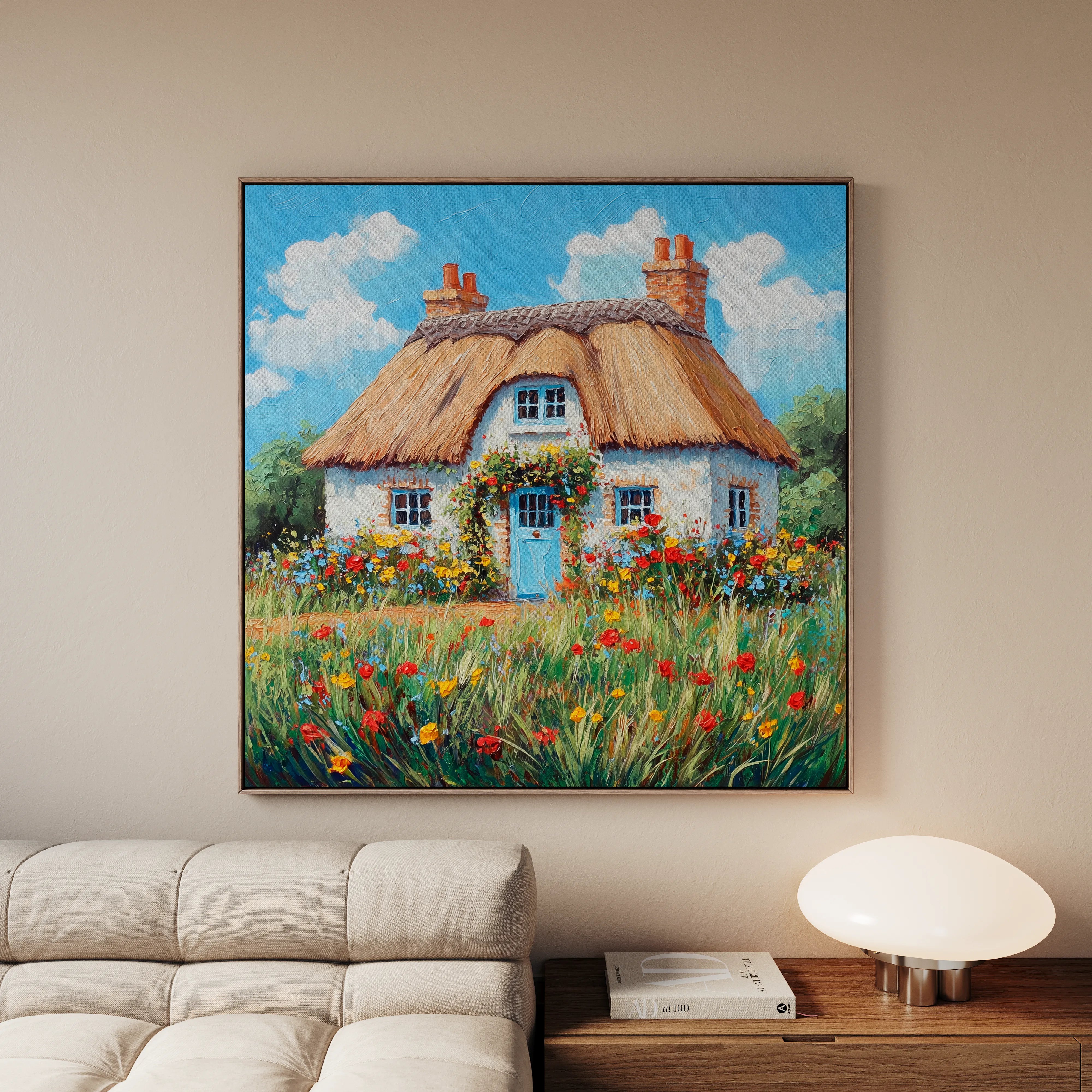 Landscape 420 Canvas Art 16" x 16" / 40 x 40 cm / Black