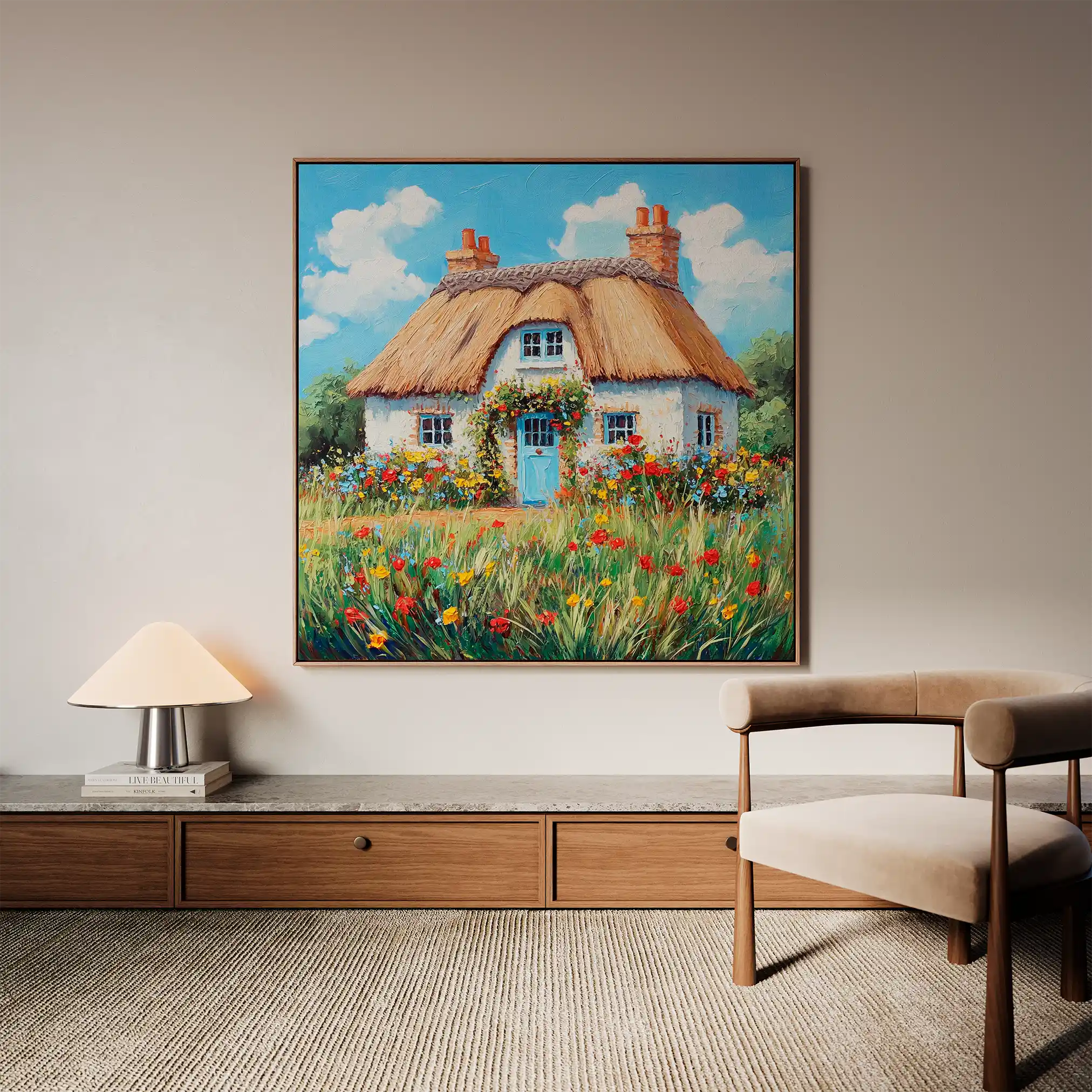 Landscape 420 Canvas Art 60 x 60 cm / Black